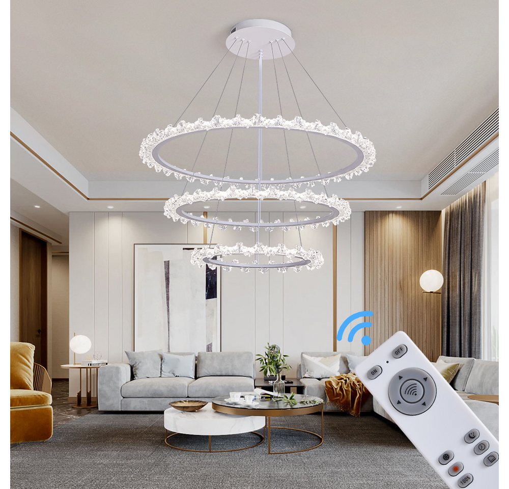 Eurohandisplay LED Deckenleuchte LED Deckenleuchte Fernbedienung/Handy-App Lichtfarbe einstellbar, LED fest integriert, Warmweiß- bis Kaltweiß, Lichtfarbe und Helligkeit mit Fernbedienung oder App steuerbar