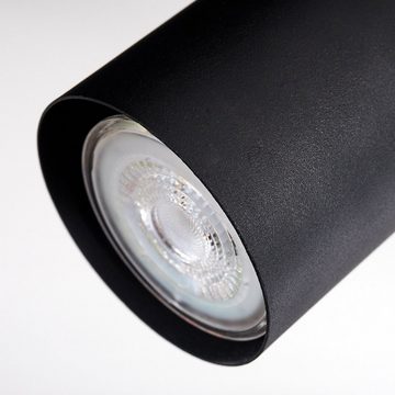 hofstein Deckenleuchte »Godo« moderne Deckenlampe aus Metall in Schwarz/Chrom, ohne Leuchtmittel, Leuchte mit verstellbaren Strahlern, 4xGU10