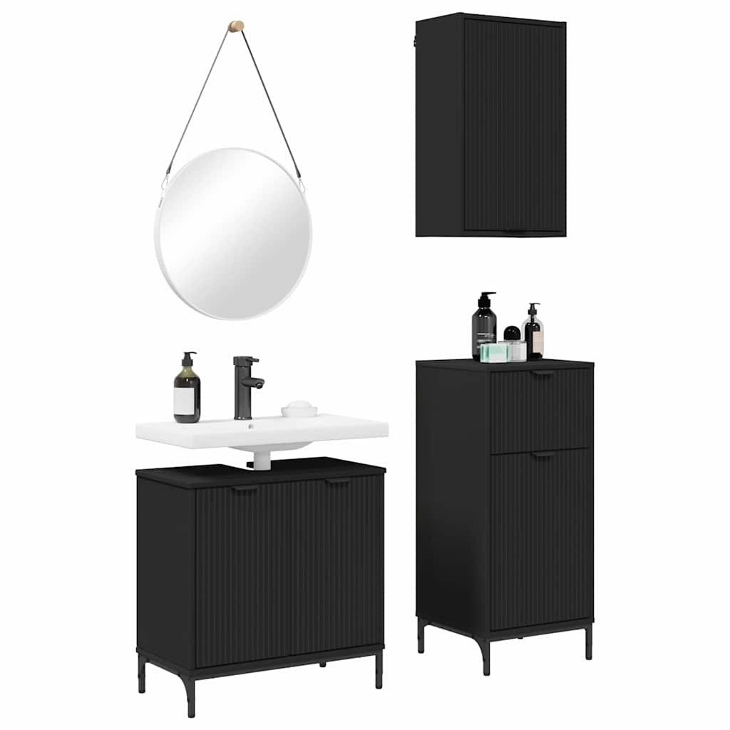 vidaXL Badezimmer-Set Badezimmermöbel Set mit Regal günstig online kaufen