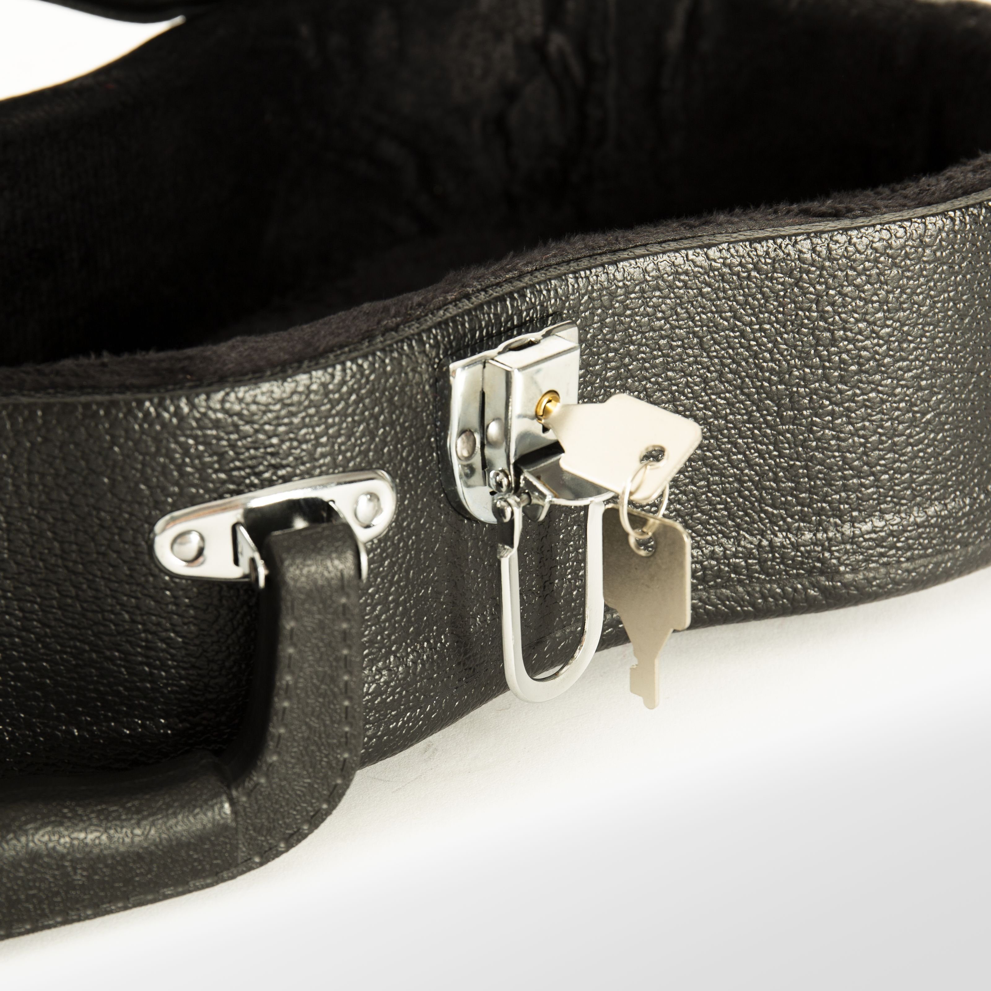MUSIC STORE Ukulelen-Koffer, Concert Ukulele Case, Schwarzer Tolex-Bezug, Gepolstertes Innenfutter