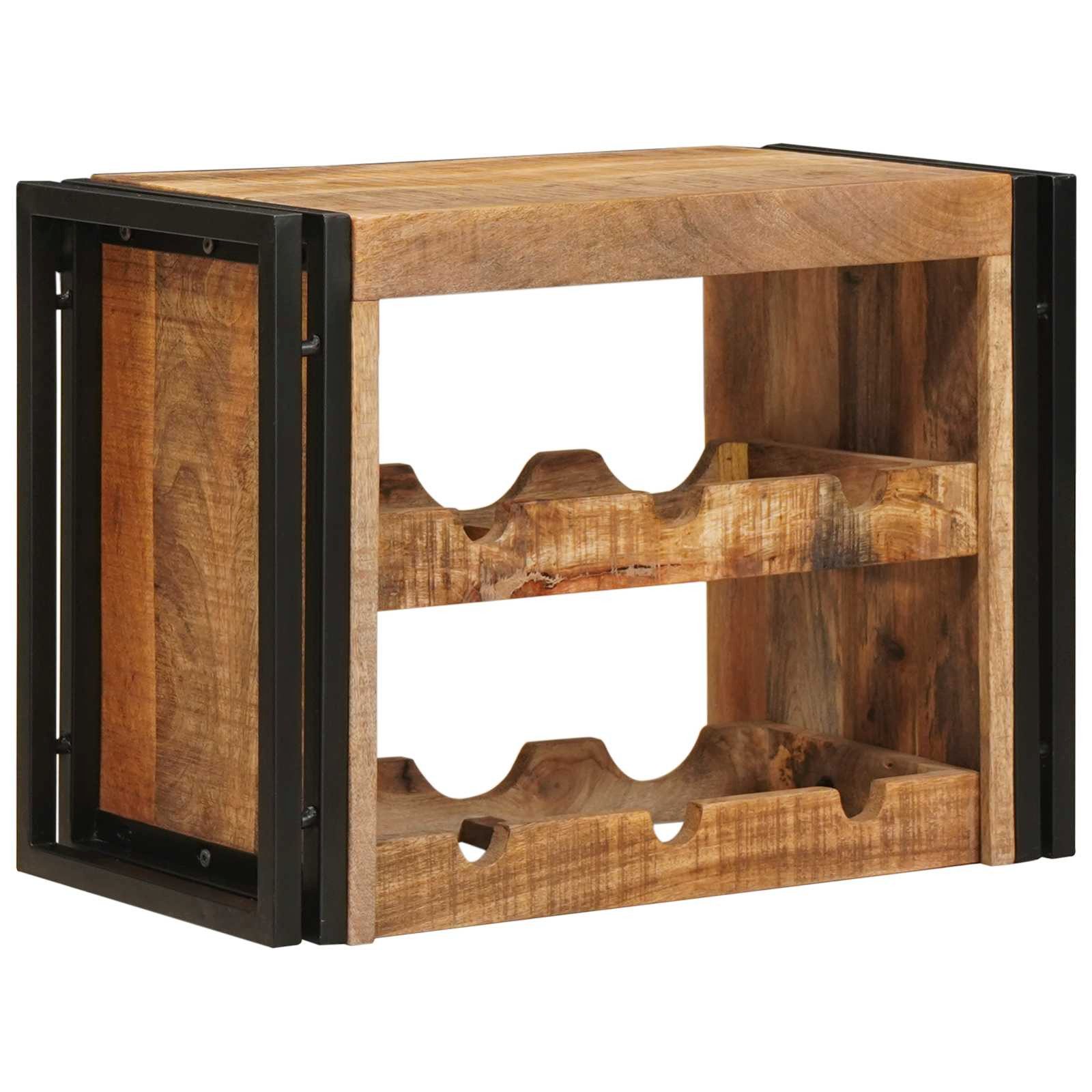 vidaXL Weinregal Weinregal Braun 60 x 45 x 33 cm Massives grobes holz, 1-tlg.