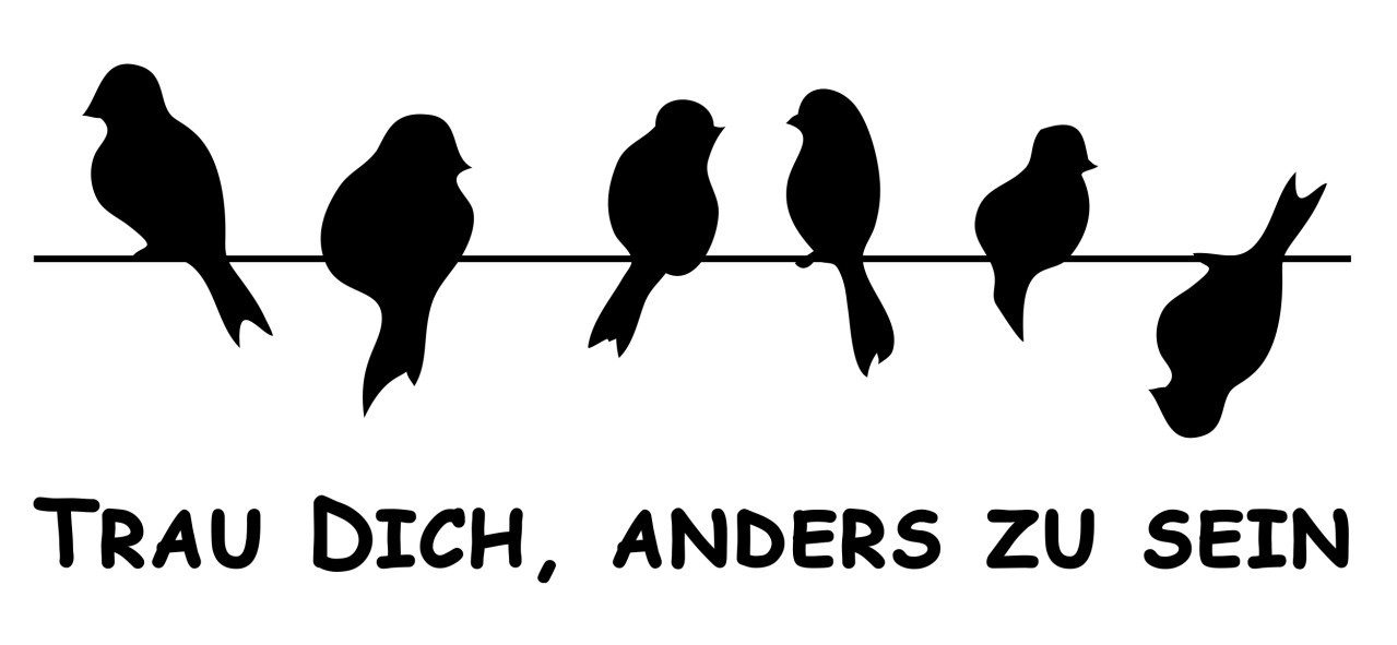 Hermann Schütz Aufkleber Hermann Schütz Aufkleber Trau Dich anders zu sein