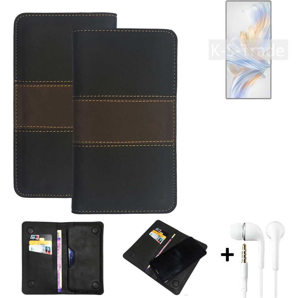 K-S-Trade Handyhülle für nubia Z60 Ultra Photographer Edition, Handyhülle + Kopfhörer Schutzhülle Walletcase Bookstyle Tasche