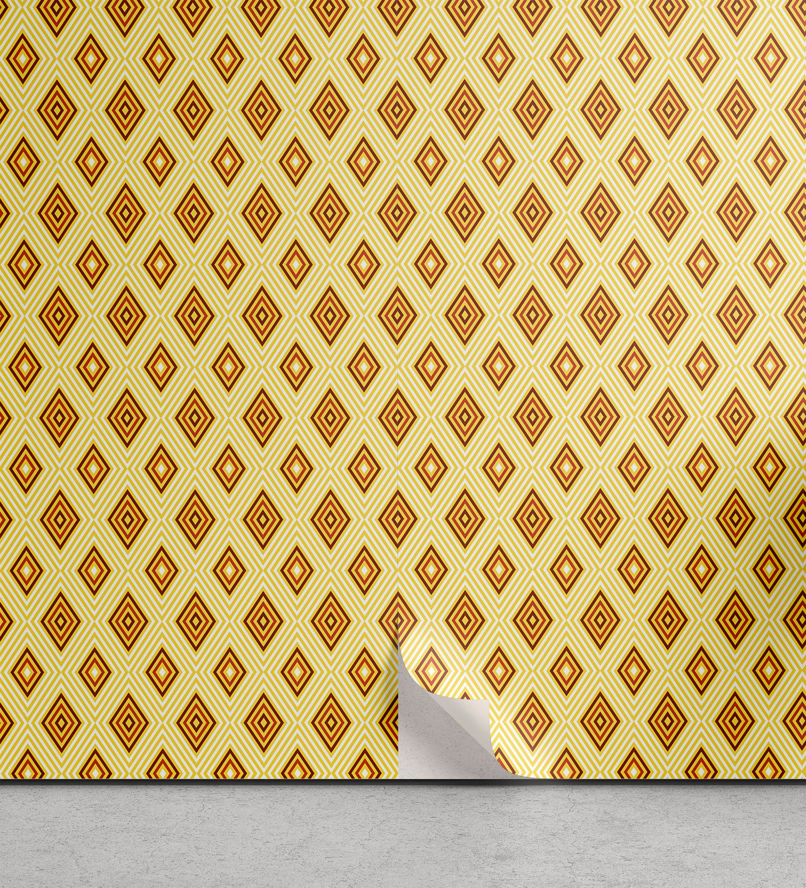 Abakuhaus Altertümlich selbstklebendes Küchenakzent, Retro Wohnzimmer Vinyltapete Rhombus