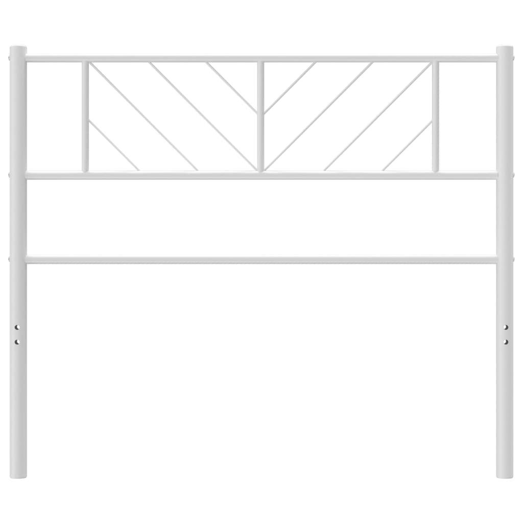 (1 St) Kopfteil Weiß 75 vidaXL Kopfteil cm, Metall