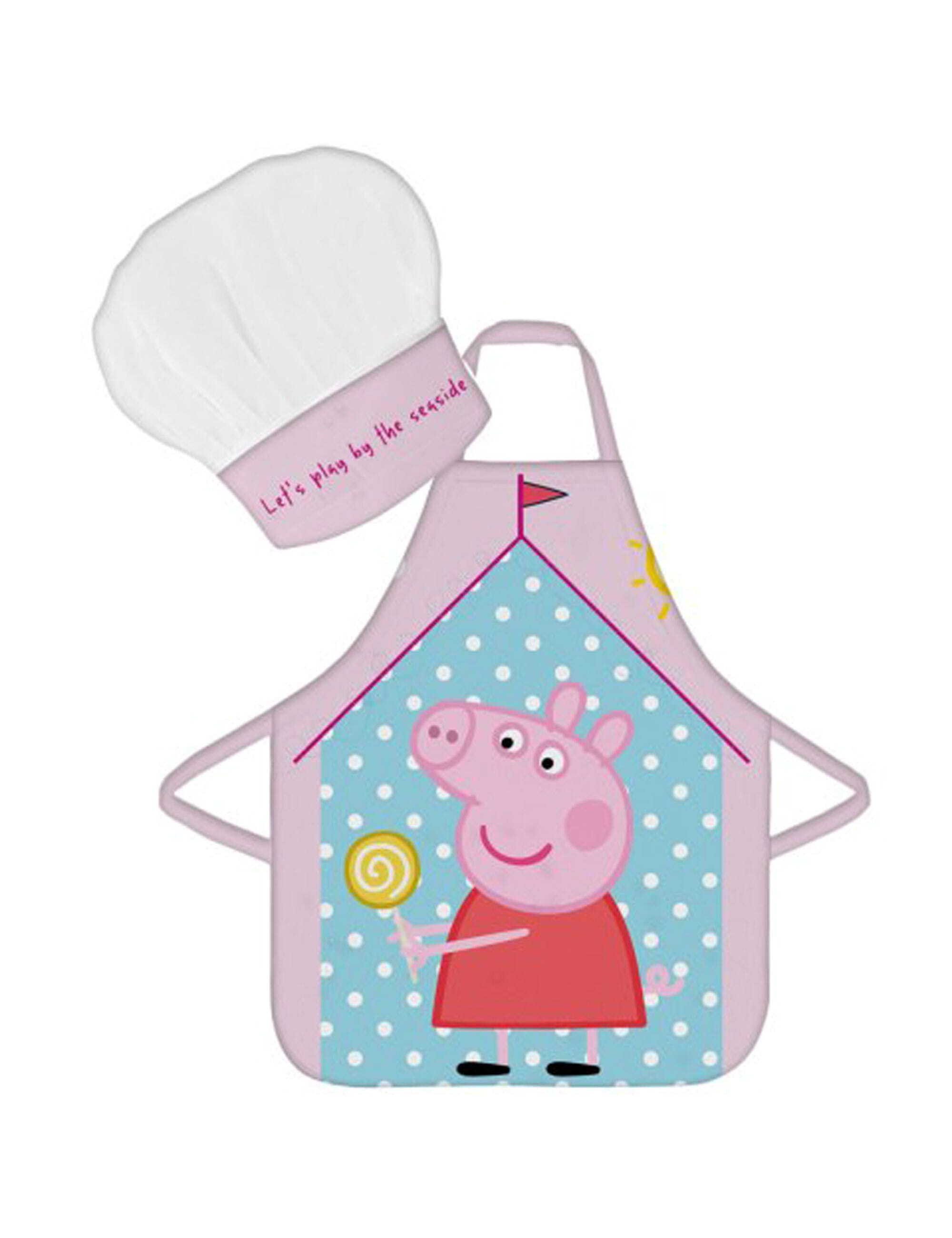 BrandMac Kochschürze Set Peppa Wutz, (2-tlg., Schürze, Kochmütze), Peppa Wutz