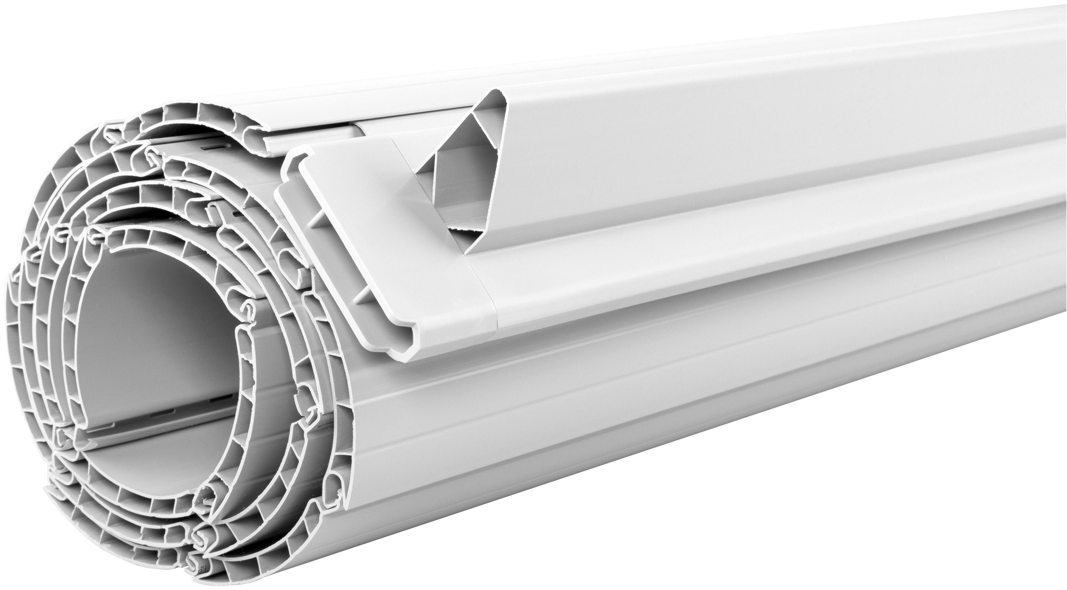 SCHELLENBERG Rollladenpanzer Set für Fenster, Mini System für 40 mm Stahlrohrwelle, Set, PVC Jalousie, in verschiedenen Größen erhältlich, weiß