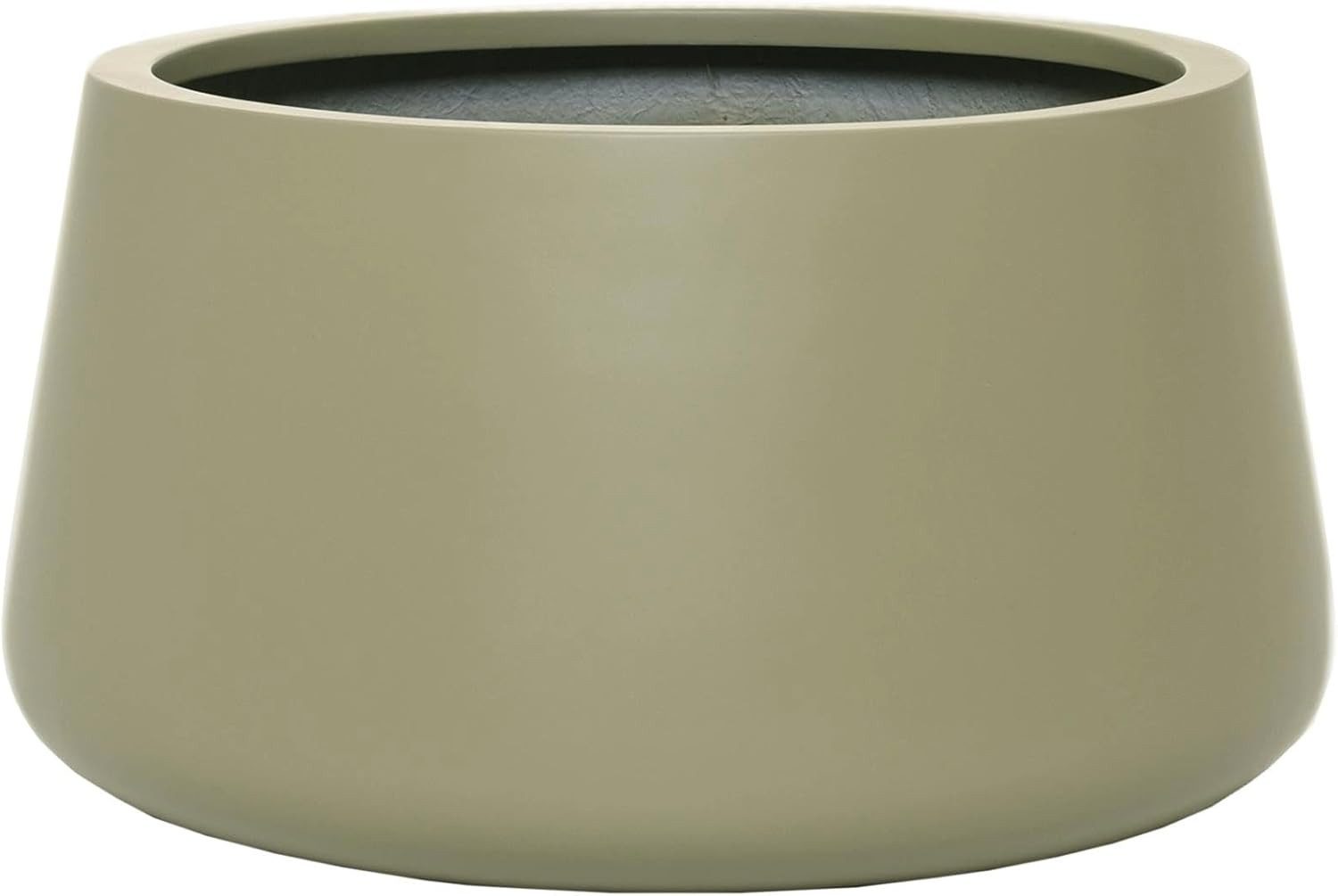 VIVANNO Blumentopf Fiberglas GORDO Rund - Schlammfarben (1 St), 38x21 cm