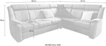 sit&more Ecksofa Basel L-Form, wahlweise mit Relaxfunktion