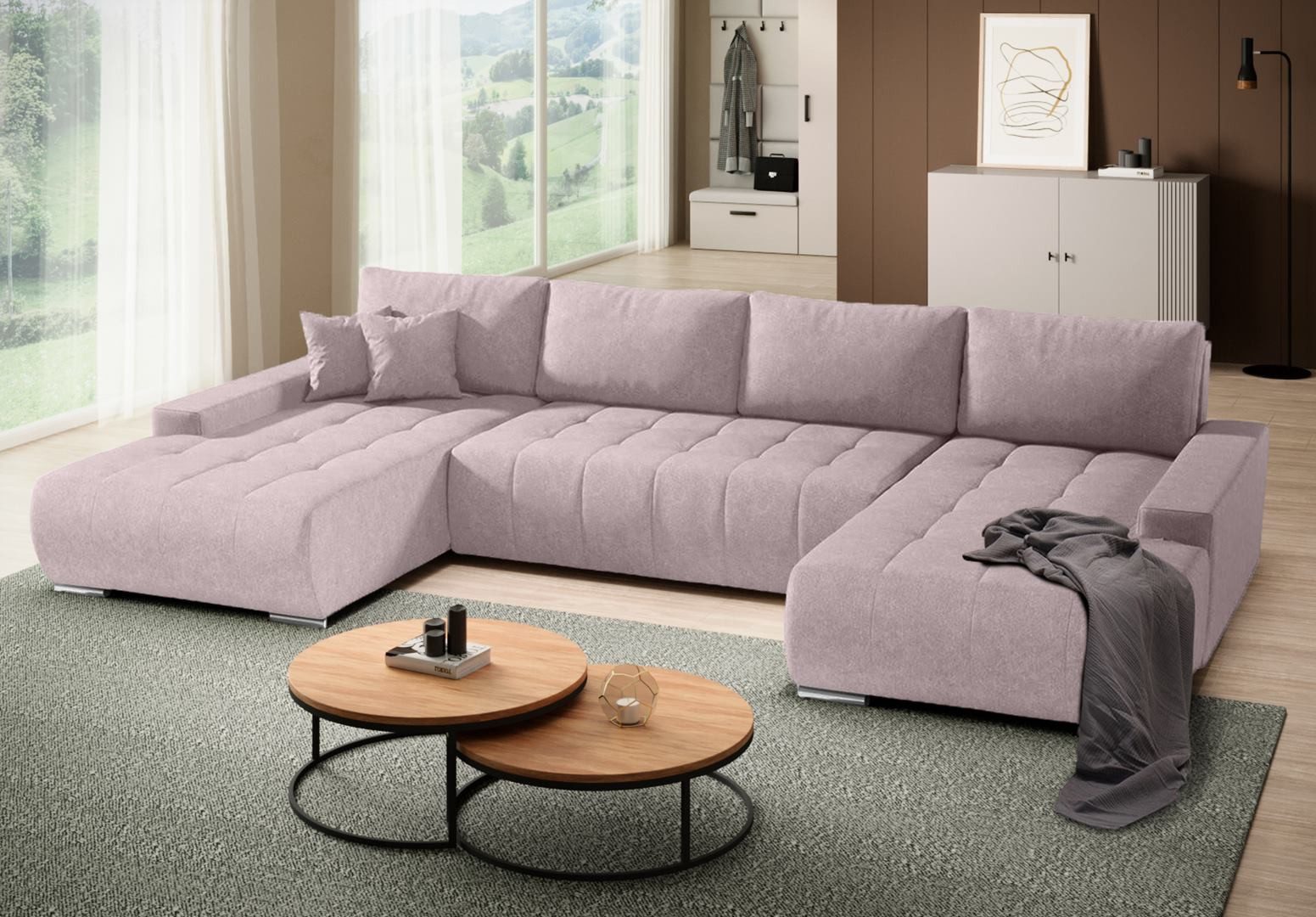 Beautysofa Ecksofa mit Bettkasten DRACO U, günstig online kaufen