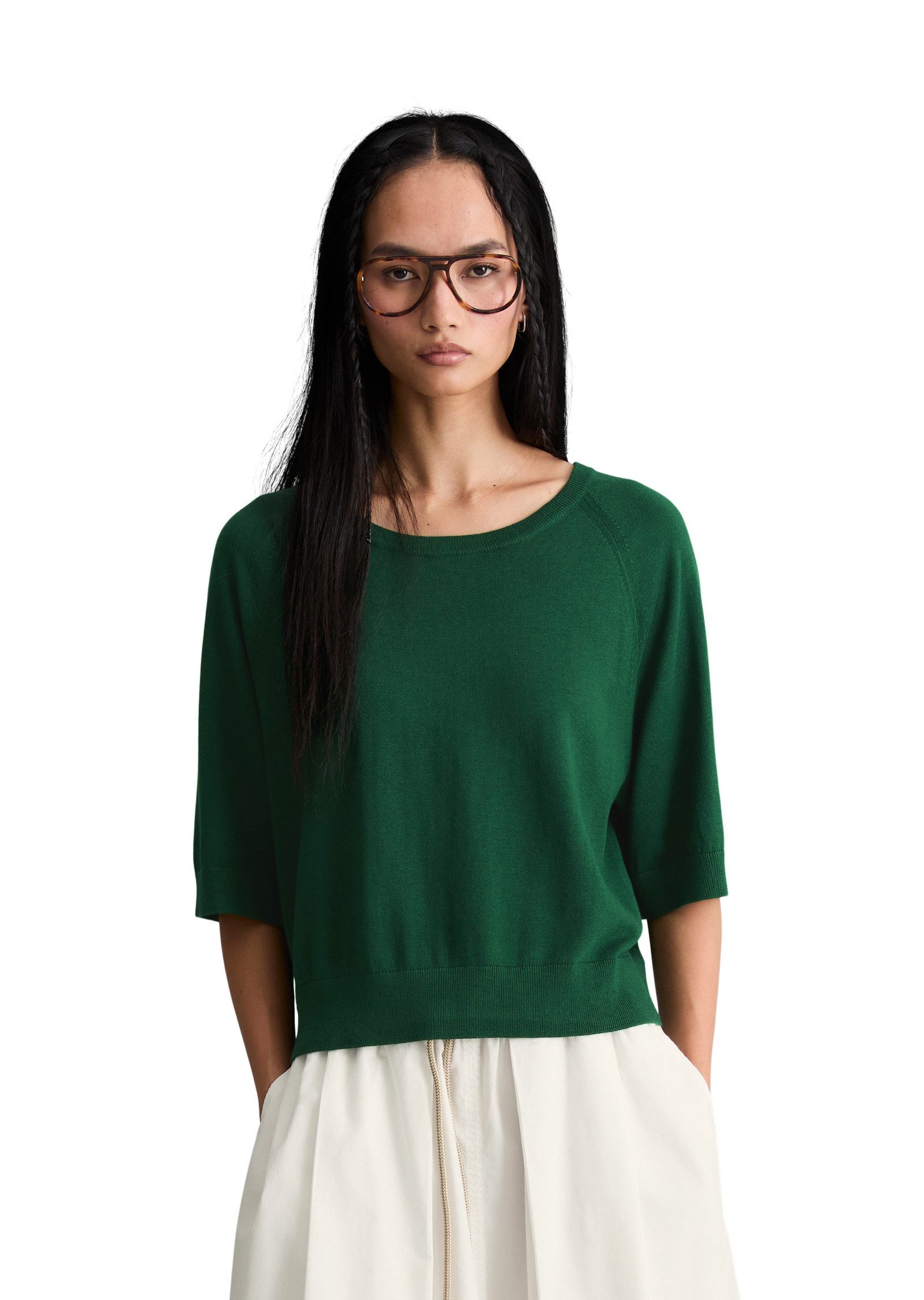 Marc O'Polo DENIM Strickpullover aus weichem Organic-Cotton-Modal-Mix