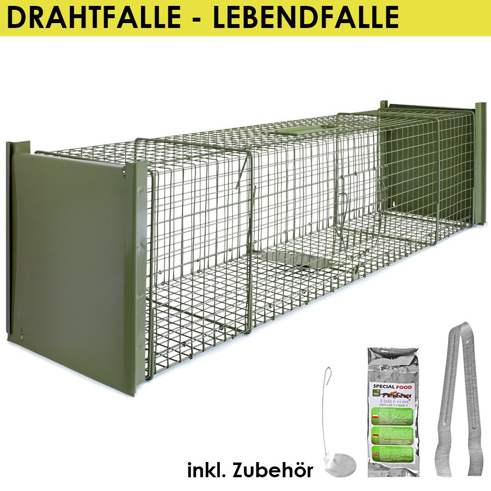Lebendfalle Tierfalle Lebendfalle Marderfalle Drahtfalle 120 x 29 x 31 cm Grün