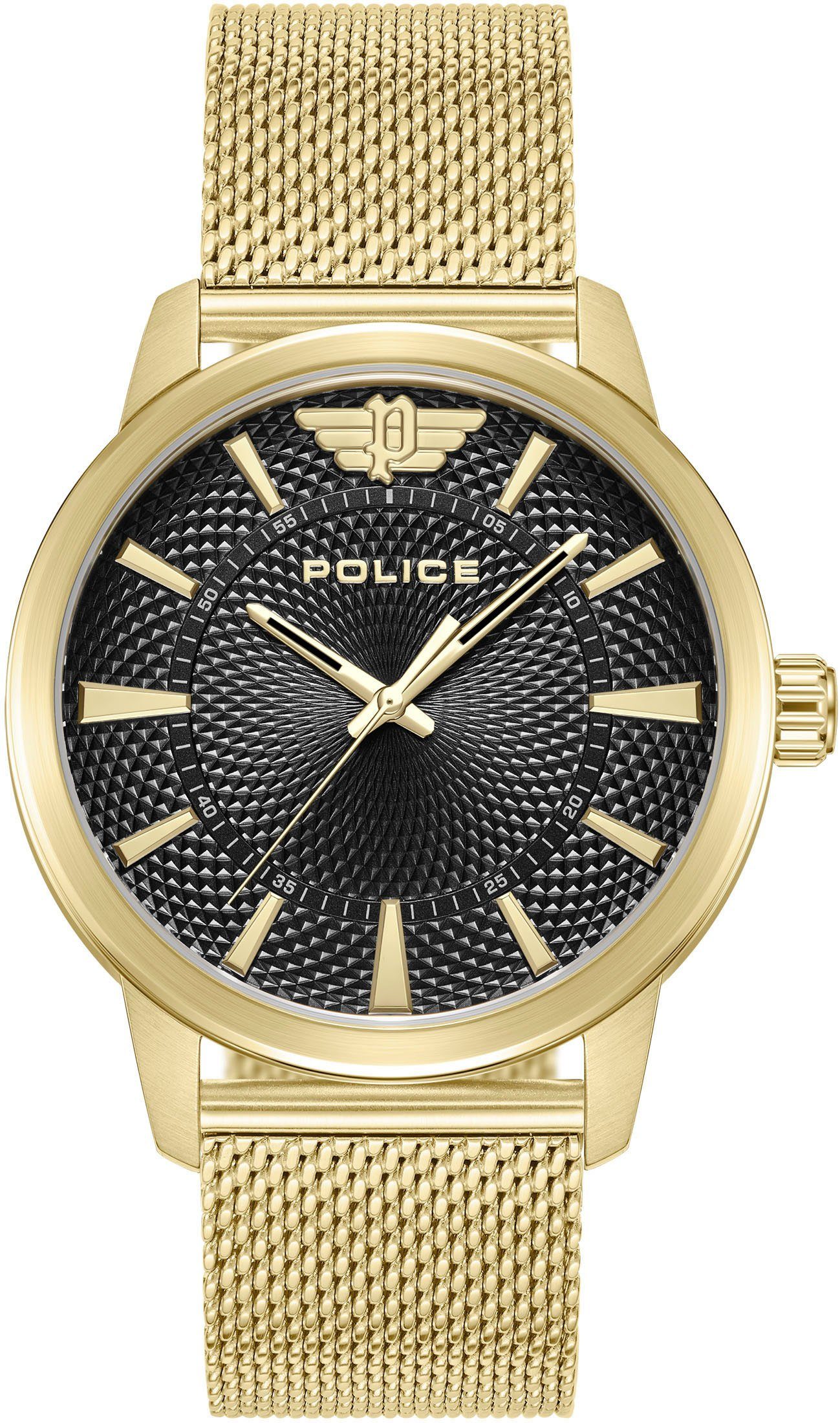 Police Quarzuhr RAHO, PEWJG0005001 gold schwarz