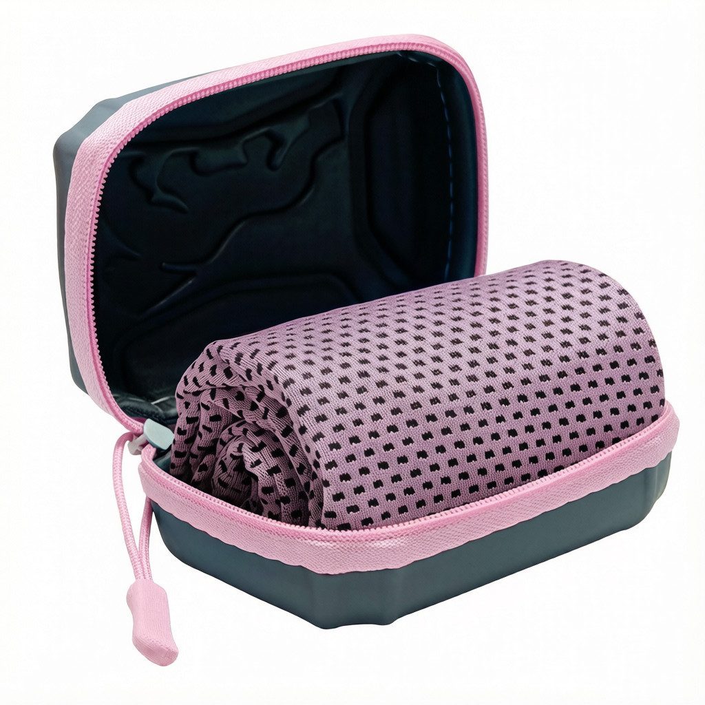 Diwzbyn Sporthandtuch Kühltuch Mit Aufbewahrungsbox, 30x80 Cm Kühlendes Handtuch, (1-St)