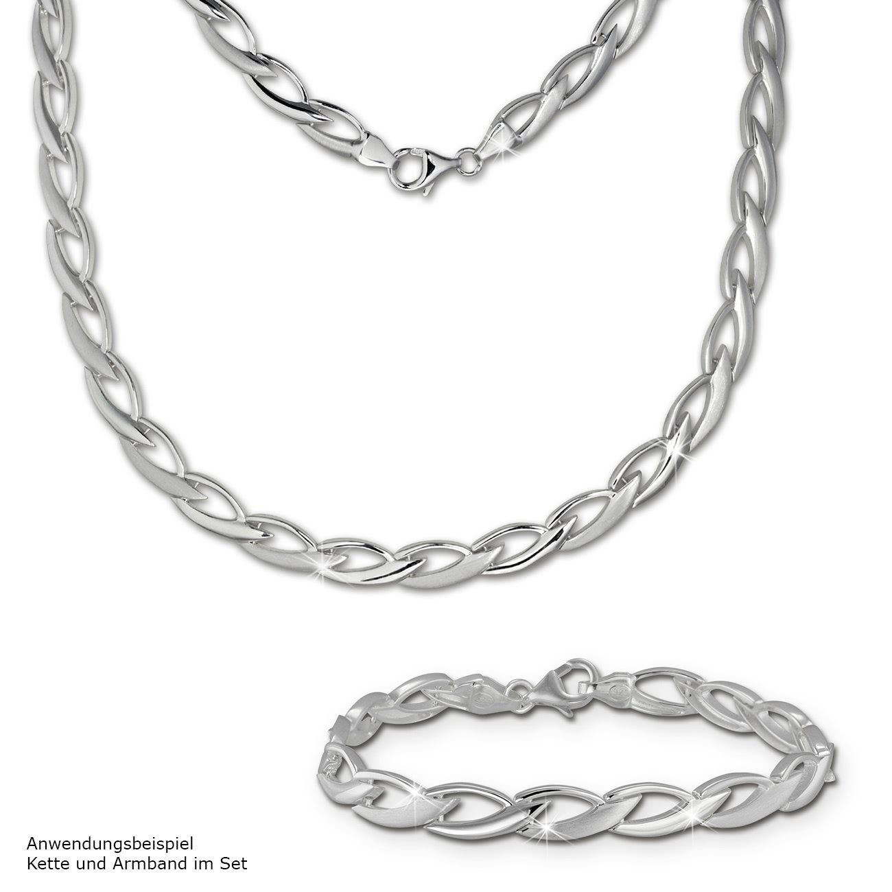 SDK4902JX Halsketten, 44,5cm, ca. Sterling (Zopf) SilberDream Designauswahl Colliers Collier Farbe: Silber, SilberDream 925 silber