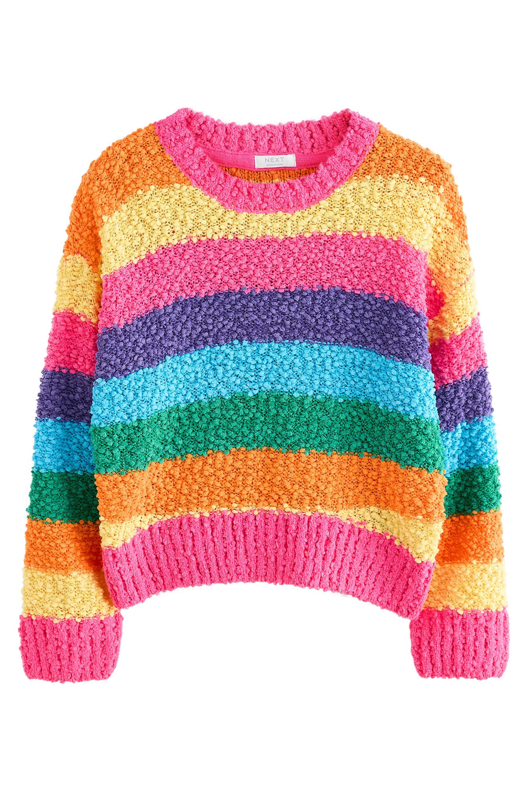 Next Вязаные свитера Пуловеры mit Regenbogenstreifen (1-tlg)