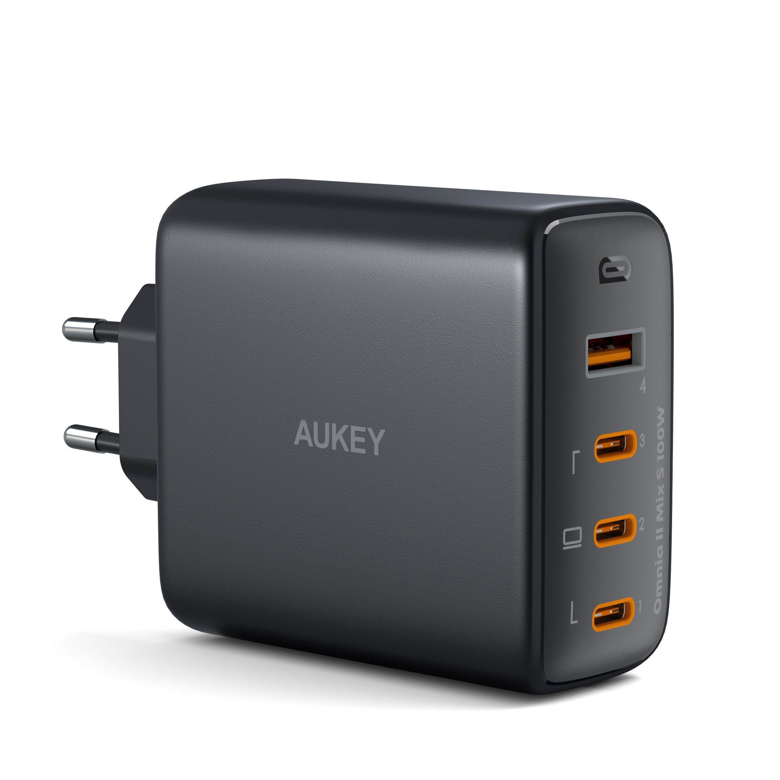 AUKEY PA-B7S Smartphone-Ladegerät (3x USB-C & 1x USB-A Anschluss für iPhone, Android Handys und Laptops)