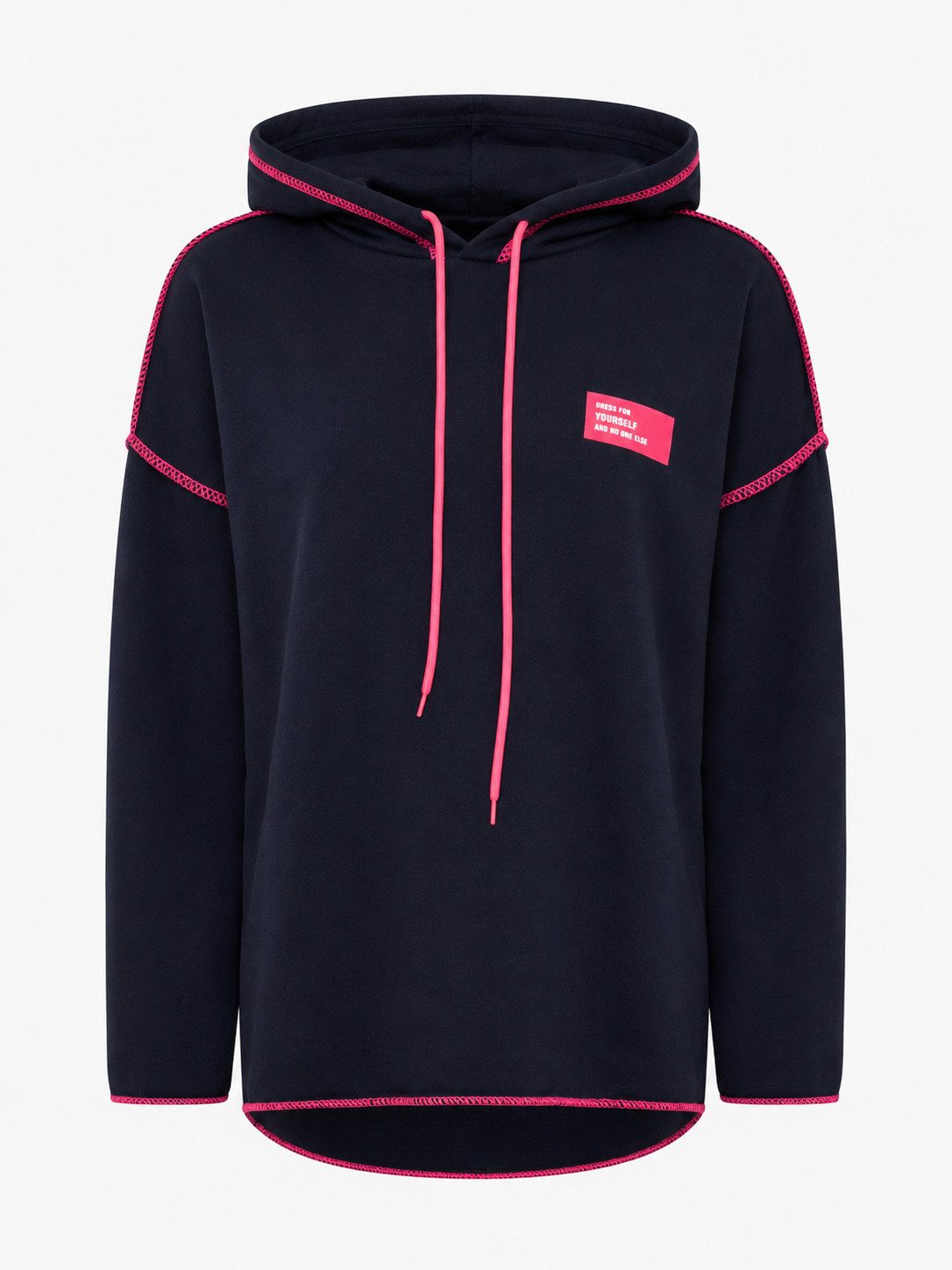 Zwillingsherz Hoodie Neon Streifen & Patch – Bild 2 von 2