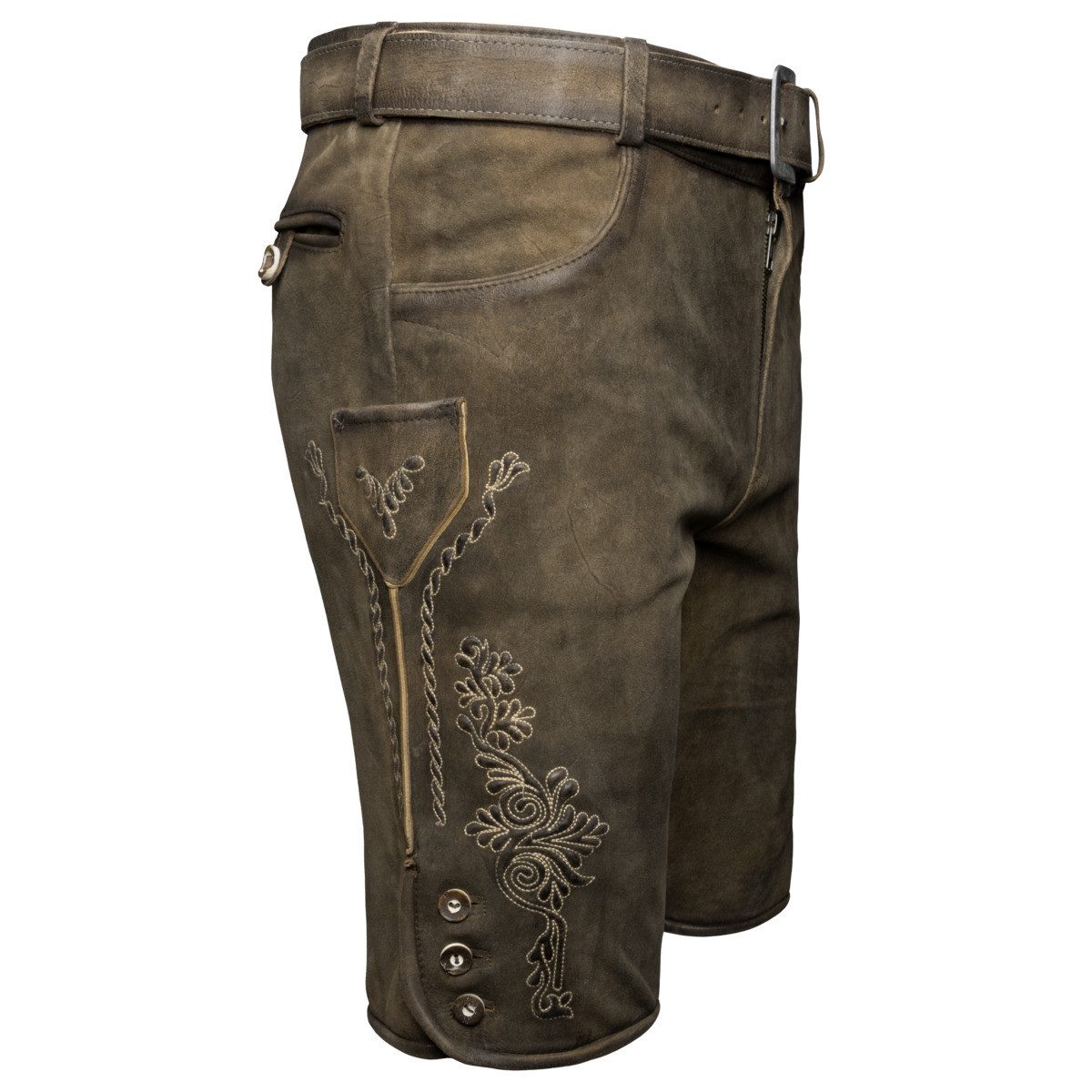 Maddox Trachtenlederhose ELM Herren (1-tlg) Trachtenlederhose, Trachtenhose, Bayerische Lederhose, Oktoberfest