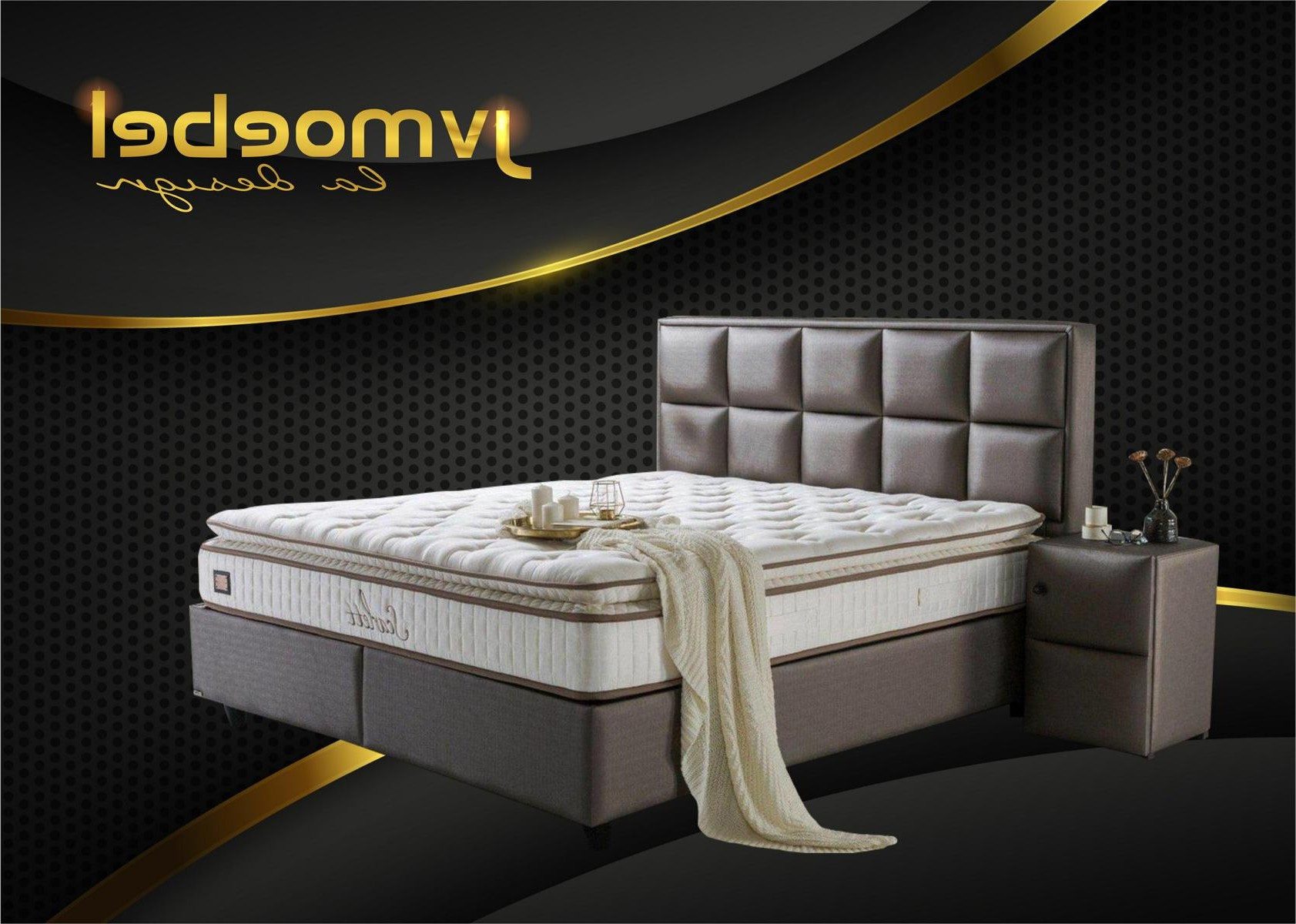 Xlmoebel Boxspringbett Luxuriöses Chesterfield Bett aus Leder für modernes Schlafzimmer (1-St., Chesterfield Boxspringbett 140 x 215 cm), Made in Europa