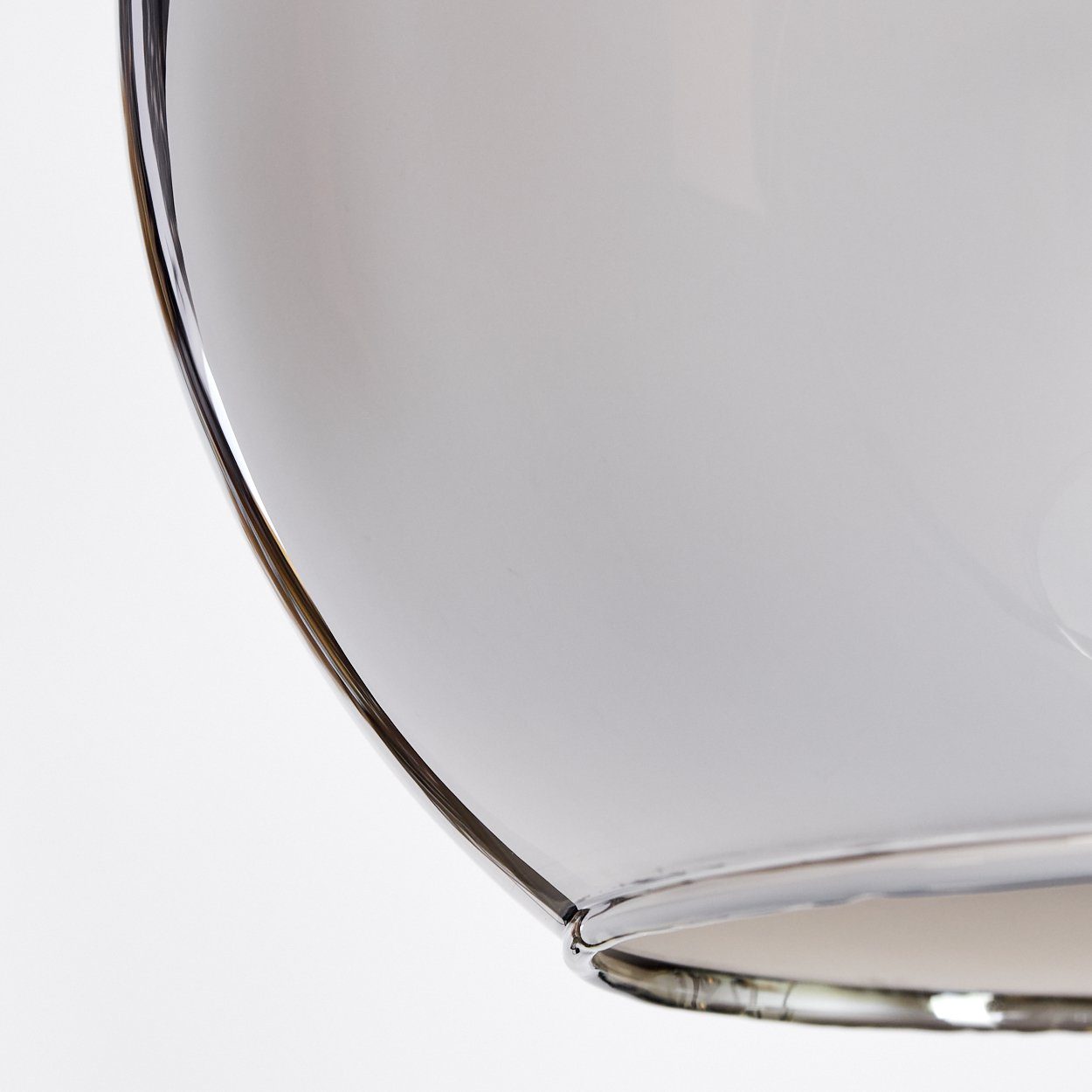 (25cm), »Cesaro« Vintage/Retro Glas im 3xE27 Metall/Glas aus Hängeleuchte Design Schirmen Leuchtmittel, in hofstein aus Leuchte Schwarz/Chromfarben, ohne Hängelampe mit