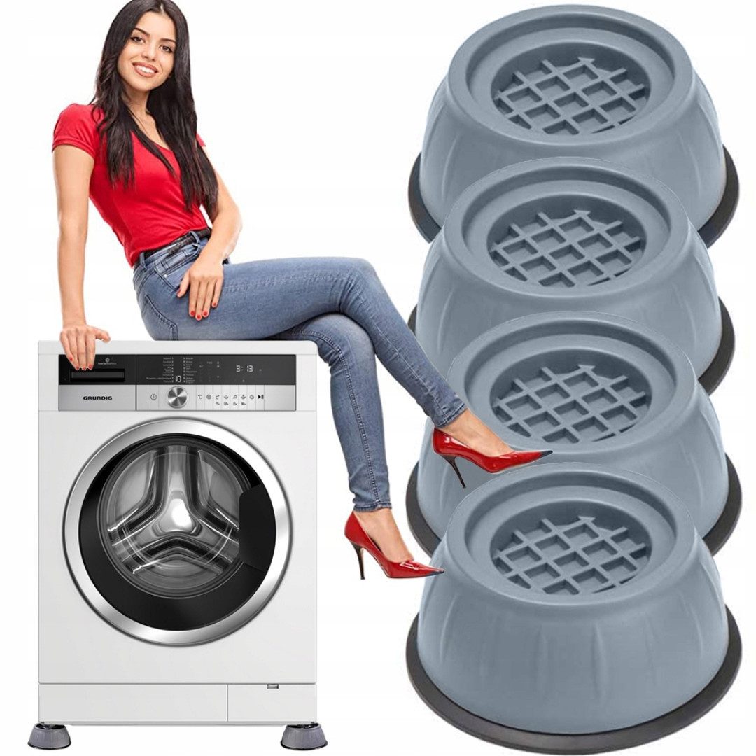 RACEL Vibrationsdämpfer Vibrationsdämpfer Waschmaschine Füße Anti Vibration Set 4 Stück, (Set, 1-St., 4-er Set), Geräuschreduzierend, stabil