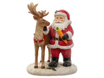 Timstore Weihnachtsmann 233971 Weihnachtsmann Santa mit Waldbewohner (1 St), weihnachtliche Deko