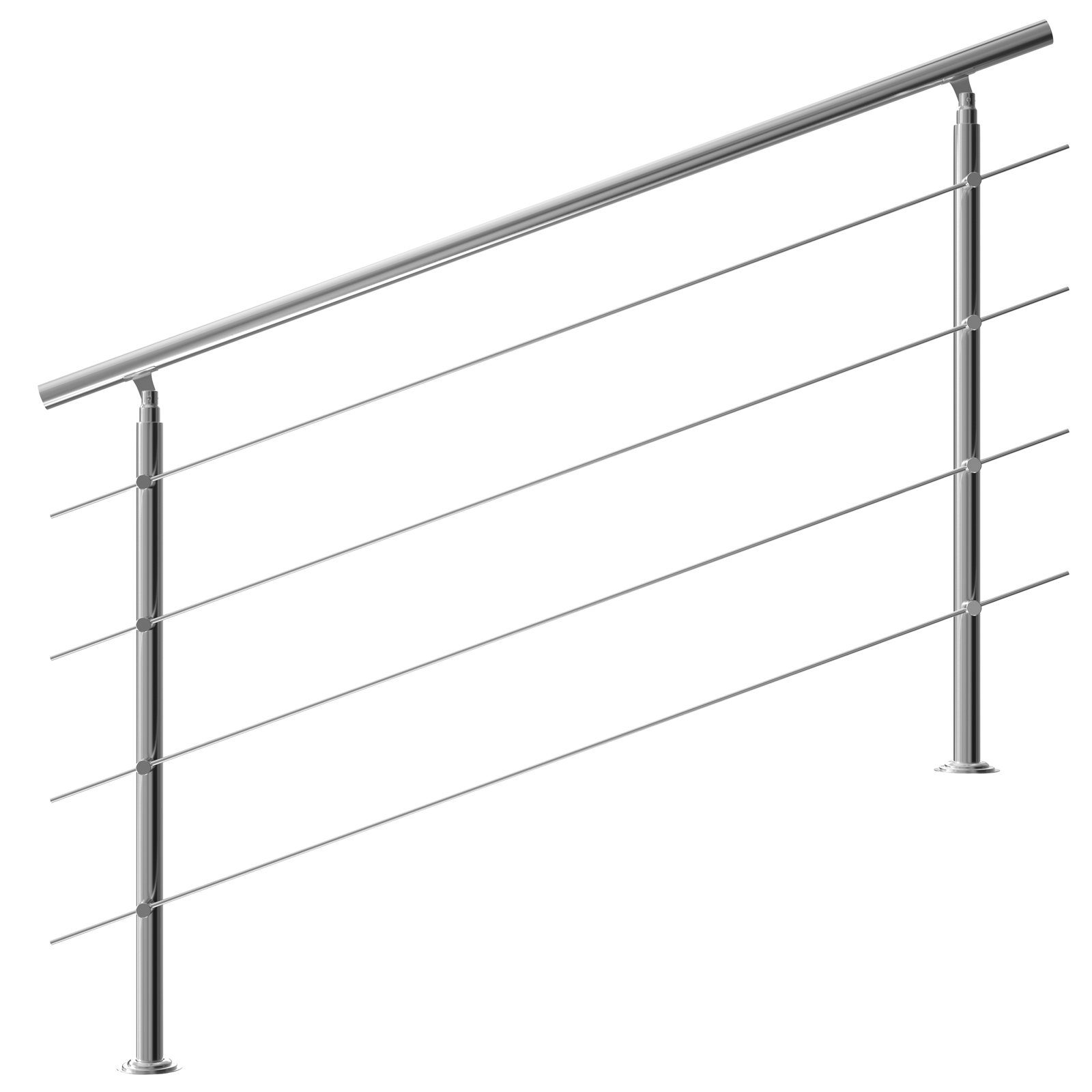 monzana Brüstungsgeländer 160cm, 4 Querstreben, 160 günstig online kaufen