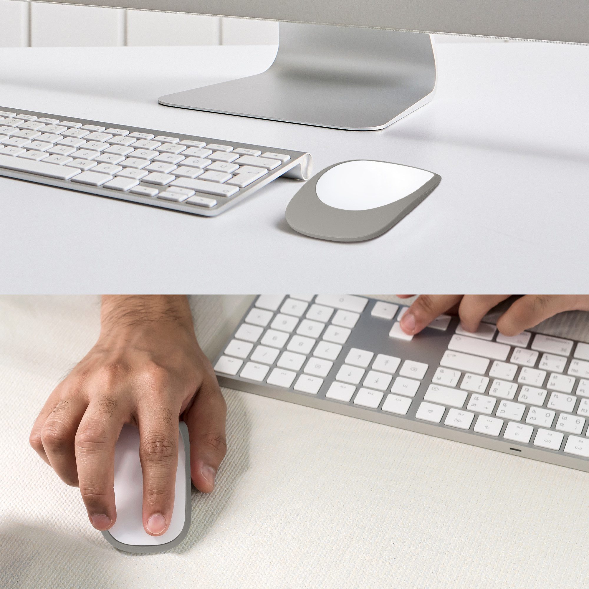 kwmobile Mauskabel-Halterung Hülle für Apple Magic Mouse 1 / 2, (1-tlg., Hülle für Apple Magic Mouse 1 / 2)