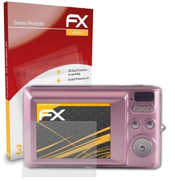 atFoliX Schutzfolie für AgfaPhoto DC5200, (3 Folien), Entspiegelnd und stoßdämpfend