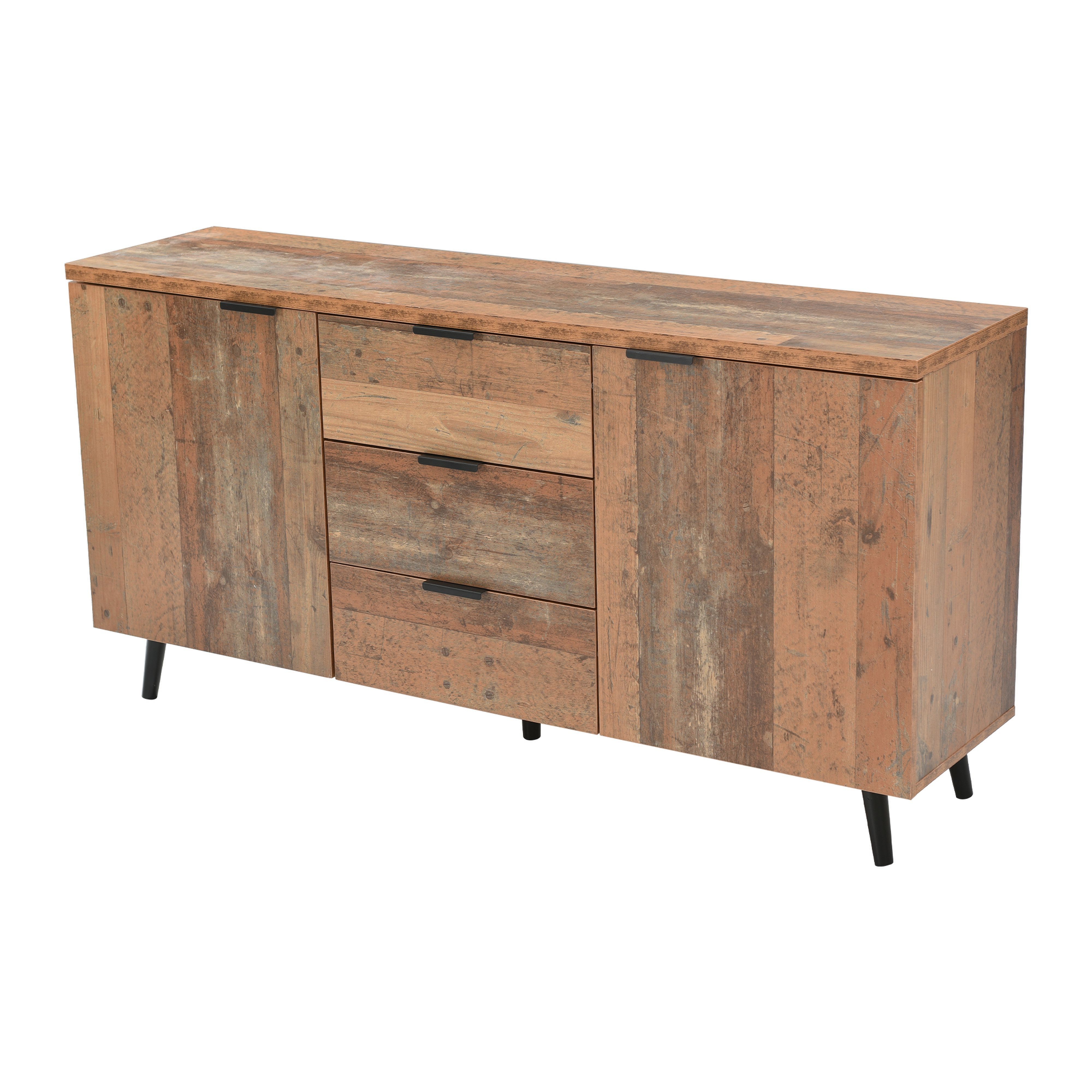 BlingBin TV-Schrank Sideboard Kommode Aufbewahrungsschrank (1-St., für Wohnzimmer, Esszimmer, Schlafzimmer) verstellbaren Regalen