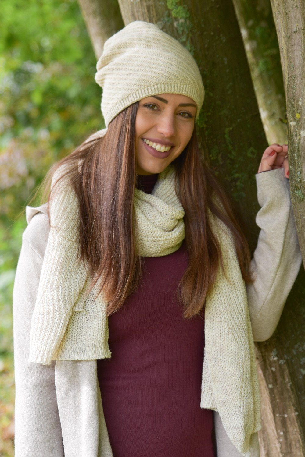 styleBREAKER Strickmütze Strick Beanie Mütze mit Thermo-Fleece (1-St)