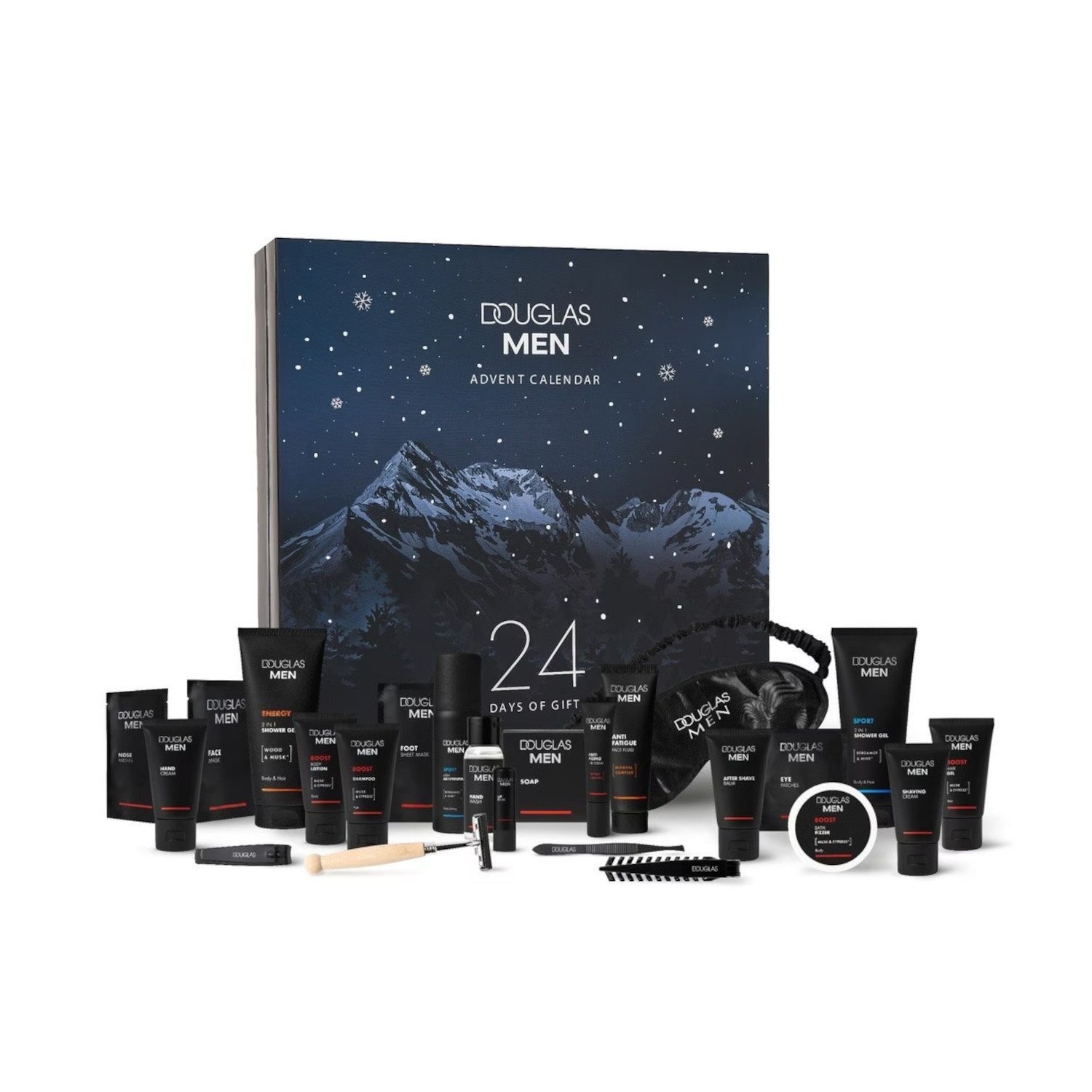 Douglas Adventskalender Douglas Men Pflege Adventskalender 2025 – 24-tlg. Herren-Geschenkset (24-tlg), 24-tlg. Adventskalender Herrenpflege Inkl. Grooming-Tools