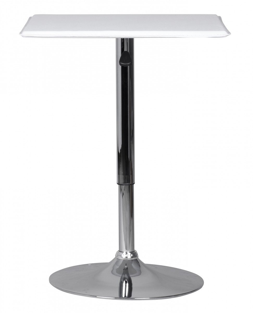 FINEBUY Bartisch SuVa1034_1 (Weiß Kunstleder höhenverstellbar günstig online kaufen