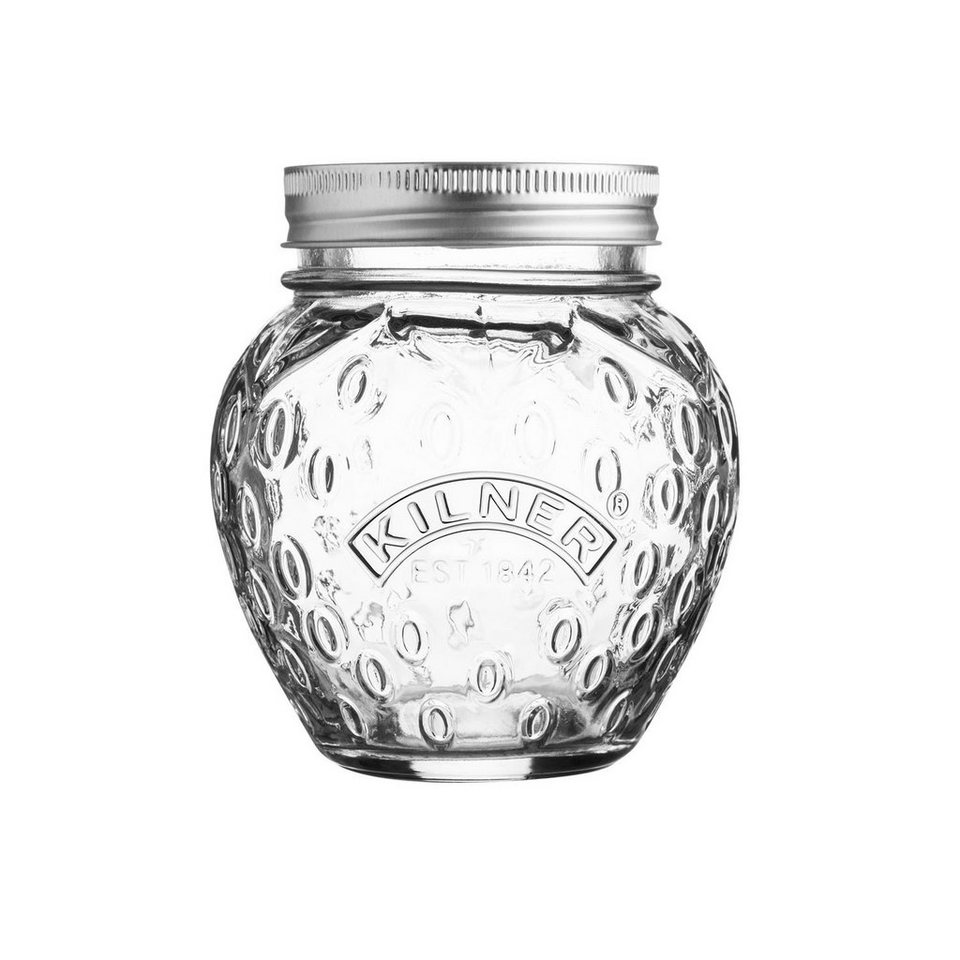 KILNER Marmeladenglas, Glas/Metall, sicheres Einkochen von Obst und Gemüse  dank qualitativ hochwertigen Materialien