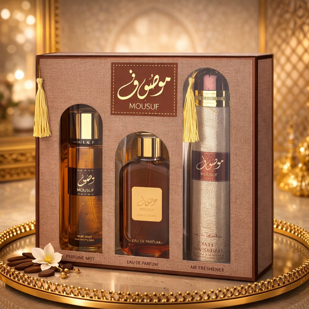 Ard Al Zaafaran Duft-Set Mousuf Parfum Geschenkset: EDP + Deo + Lufterfrischer