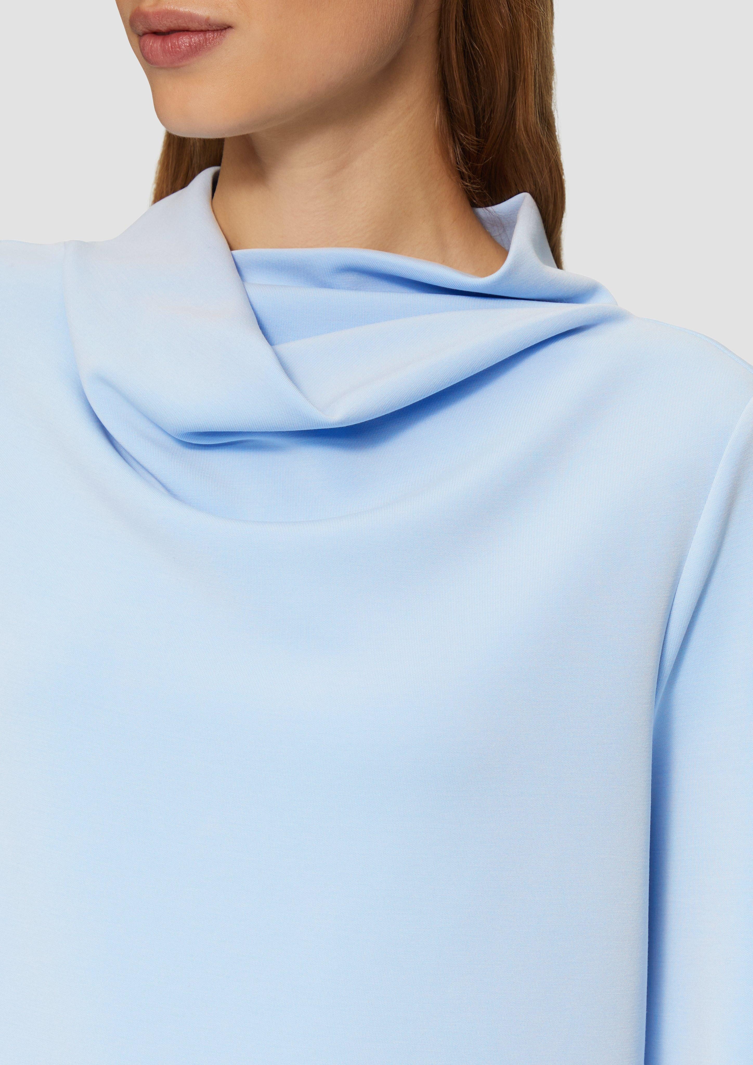 s.Oliver Sweatshirt Scuba-Sweatshirt mit Wasserfallkragen günstig online kaufen