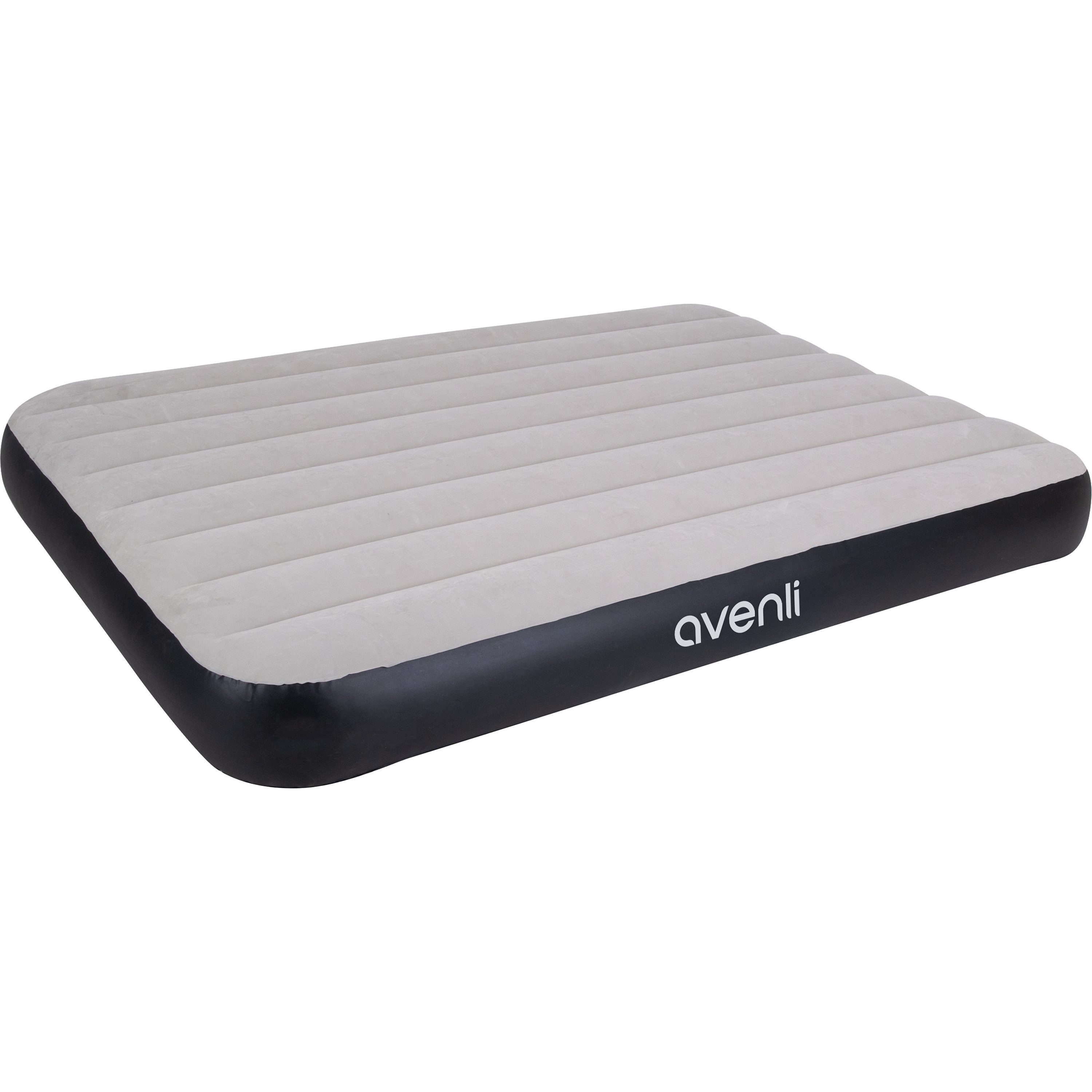 Avenli Luftmatratze Luftbett Camping für 1-2 Personen grau 191x137x25cm Double-Size, (aufblasbar Ideal als Reisebett oder Isomatte, 1-St., für Indoor und Outdoor mit beflockter Oberfläche), Campingmatratze ohne Pumpe