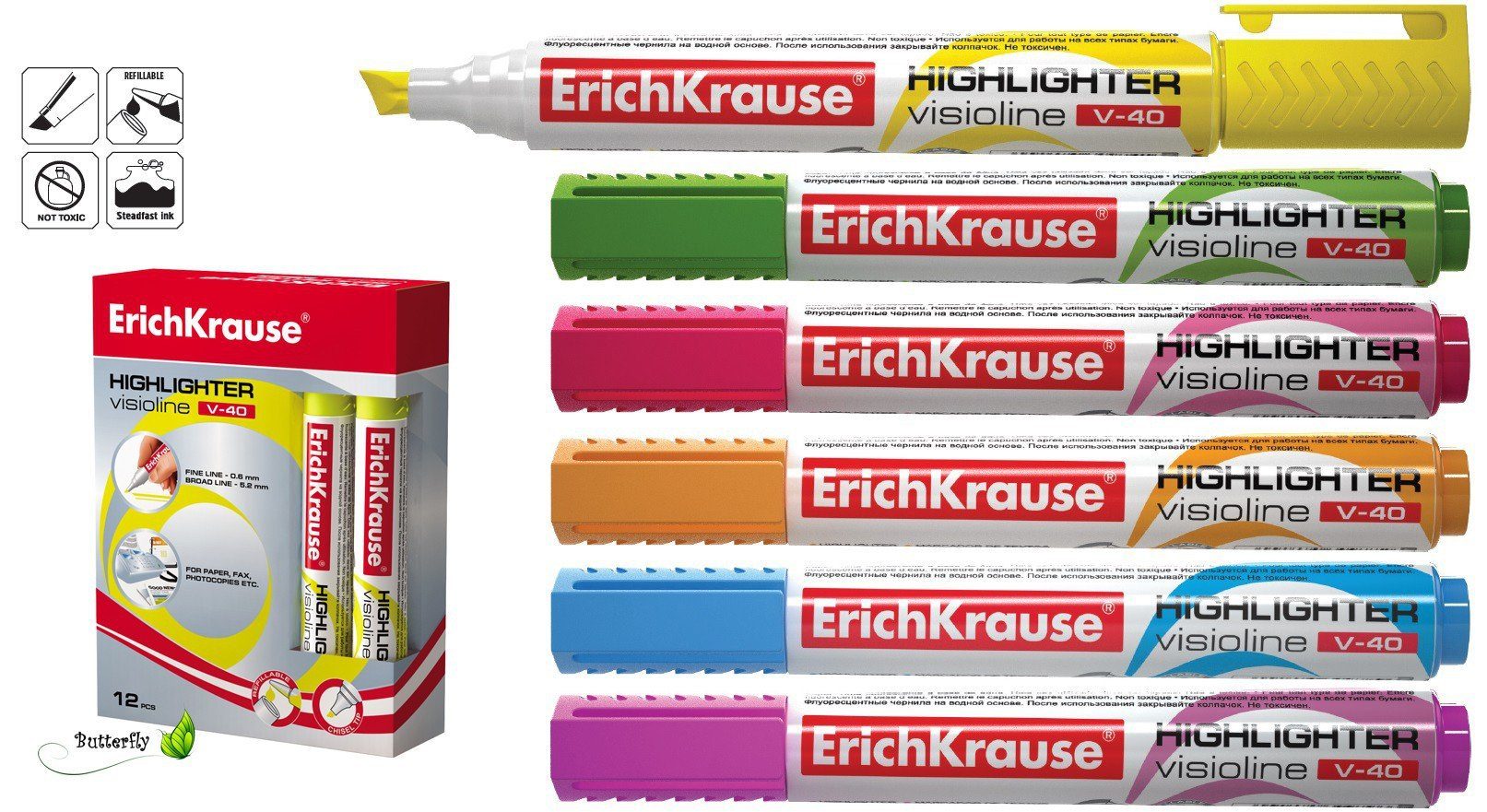 Erich Krause Marker, 1 Textmarker V-40 ErichKrause (lose)