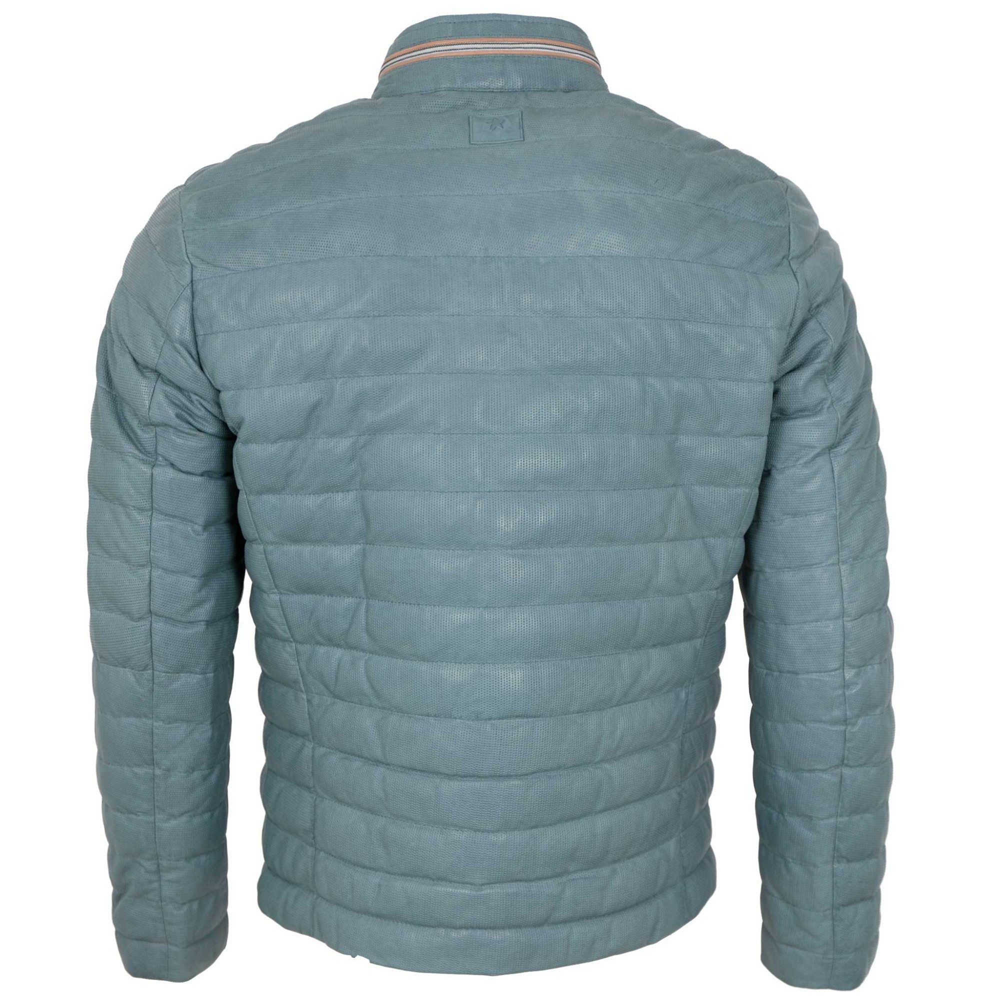 Milestone Lederjacke MSMalik Milestone - Herren Lederjacke Steppjacke Lammnappa aqua