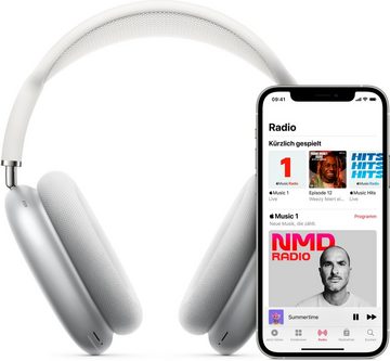 Apple AirPods Max Over-Ear-Kopfhörer (Active Noise Cancelling (ANC), Rauschunterdrückung, Sprachsteuerung, Transparenzmodus, integrierte Steuerung für Anrufe und Musik, kompatibel mit Siri, Siri, Bluetooth)