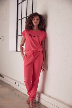 Bench. Loungewear T-Shirt -Kurzarmshirt, Loungeshirt mit glänzendem Logodruck, Loungewear