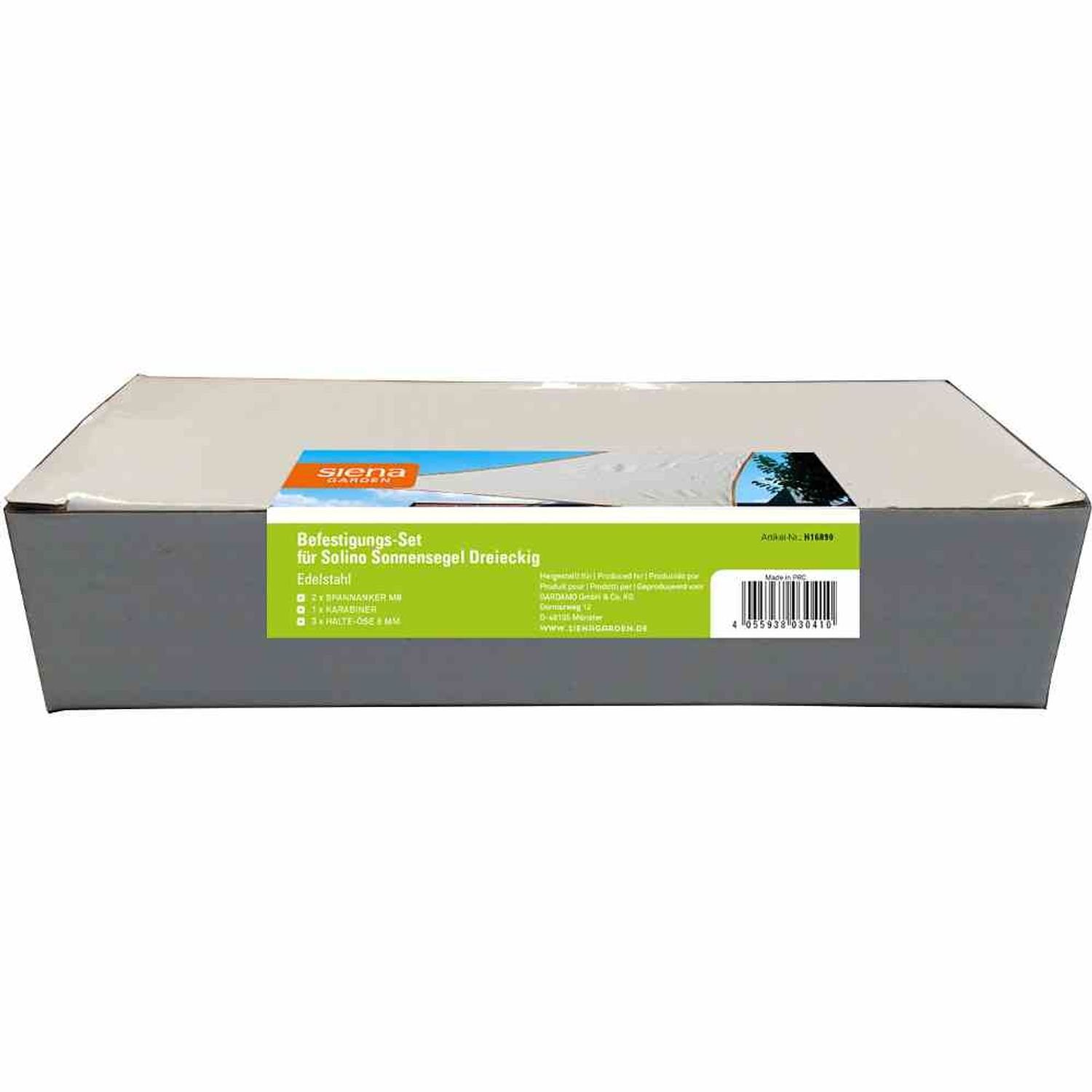 Siena Garden Sonnensegel Solino Zubehör Set für 3-eckige Sonnensegel