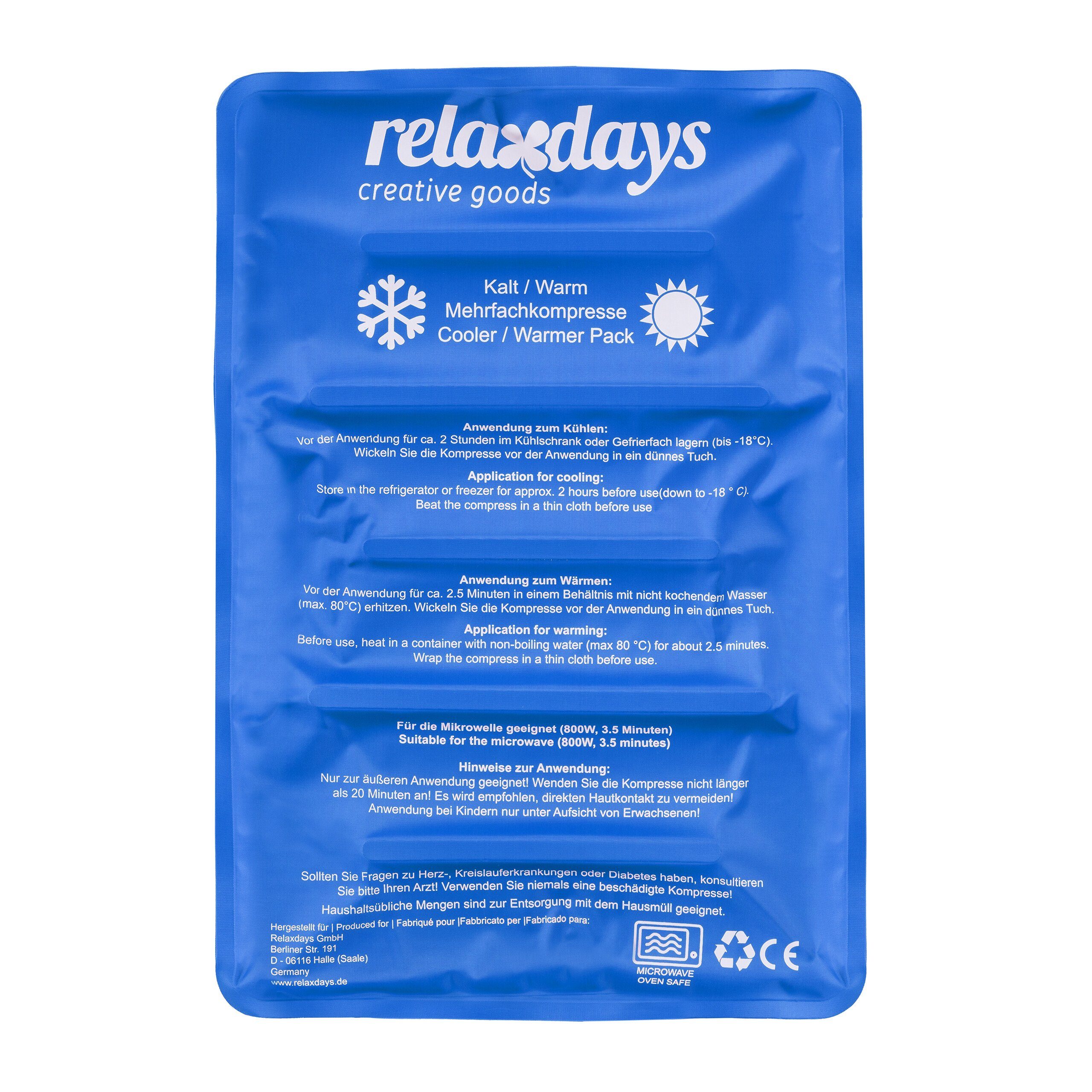 relaxdays Kühlpad Großes Kühlpad in Blau