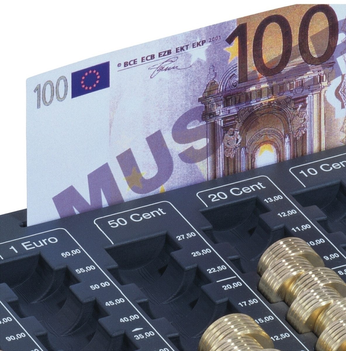 DURABLE Geldkassette Zählbrett Euroboard L