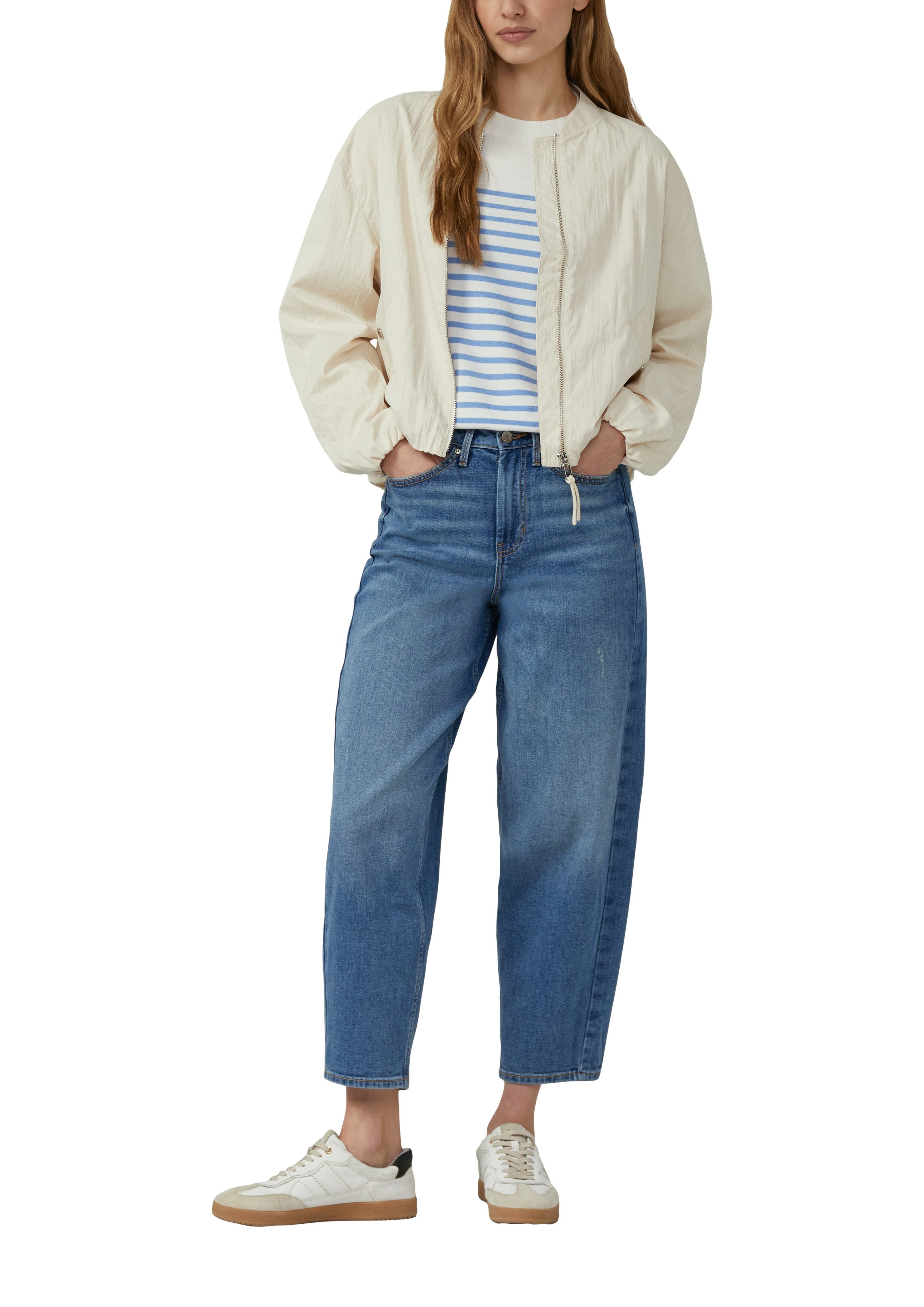 s.Oliver Rundhalspullover mit Streifenmuster