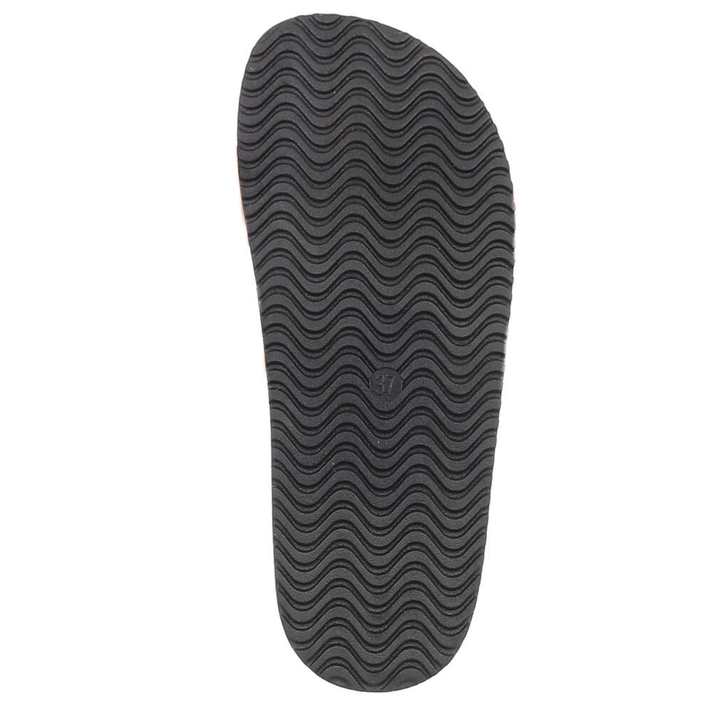 Ital-Design Bequeme Damen-Sandalen mit Bändern für den Sommer Pantolette (89368702) Flach Pantoletten in Schwarz