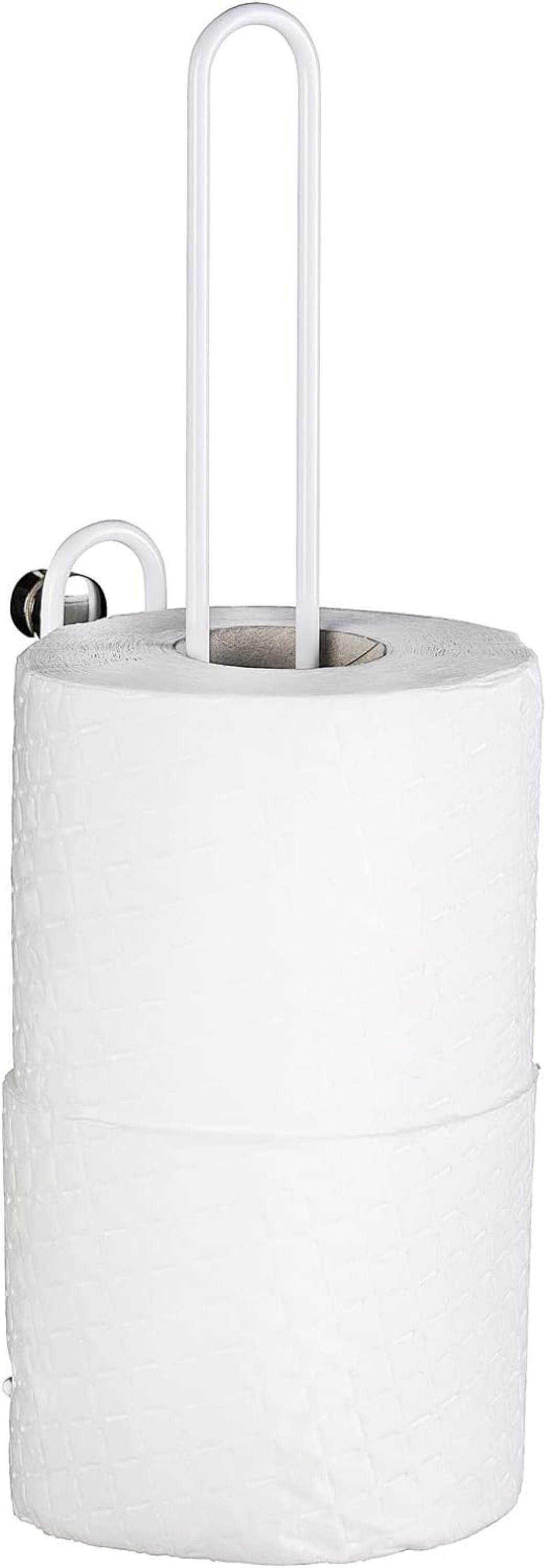 WENKO WC-Ersatzpapierrollenhalter 3 für Rollen, Ersatzrollenhalter Stahl - Toilettenpapierhalter,