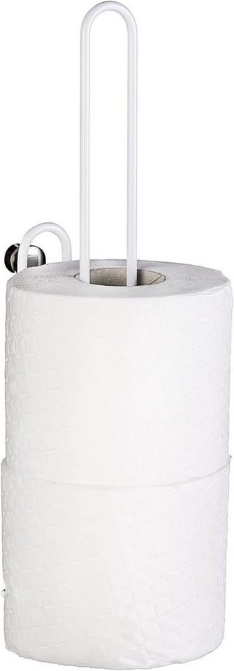WENKO Toilettenpapierhalter, Ersatzrollenhalter - WC-Ersatzpapierrollenhalter  für 3 Rollen, Stahl