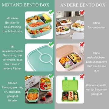 MDHAND Lunchbox 1900ML Lunch Box Auslaufsichere Lunch Box mit Fächern, (1-tlg), Lunchbox Kinder
